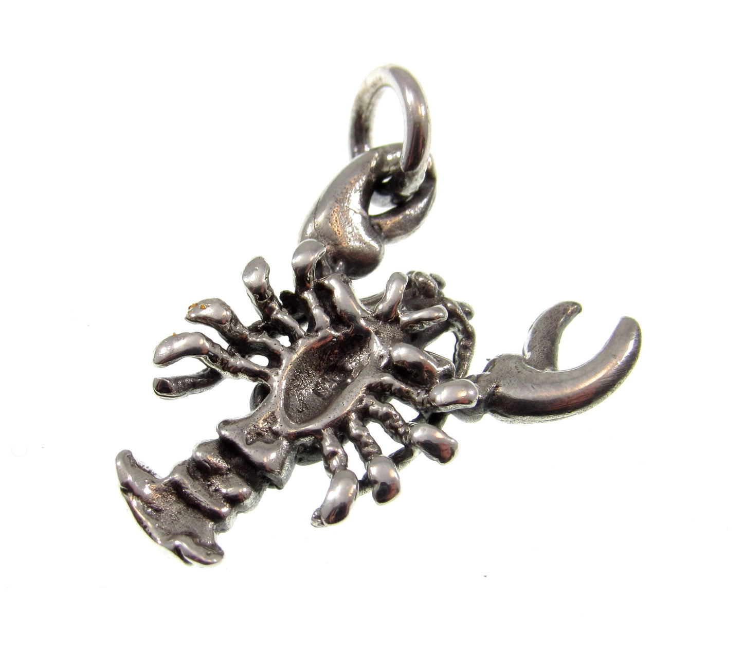 Solid 925 Sterling Silver Lobster Charm – 3D Lobster Pendant, Ocean Animal Jewelry, Nautical Sea Life Gift for Fish & Beach Lovers
