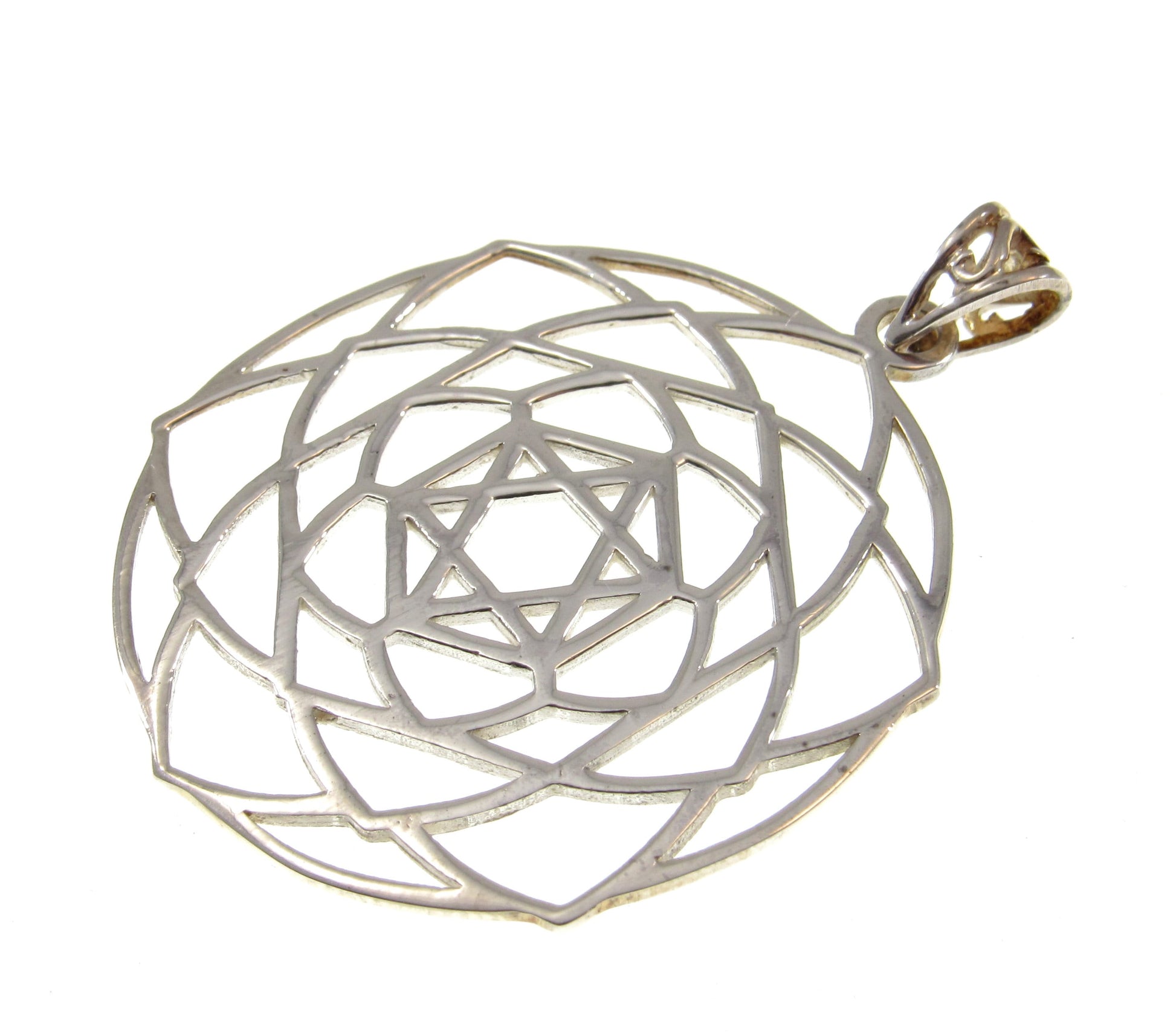 Solid 925 Sterling Silver Star of David Seal of Solomon Pendant, Handcrafted Religious Jewelry