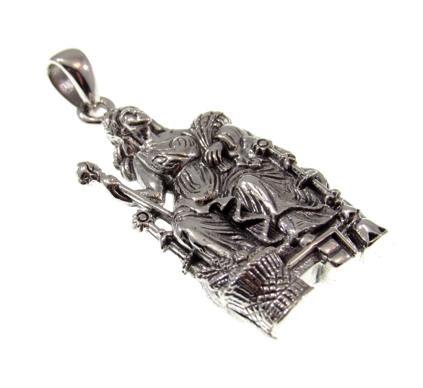 Solid 925 Sterling Silver Demeter Pendant, Handcrafted Greek Goddess of the Harvest Sculpture, Ancient Mythology Jewelry