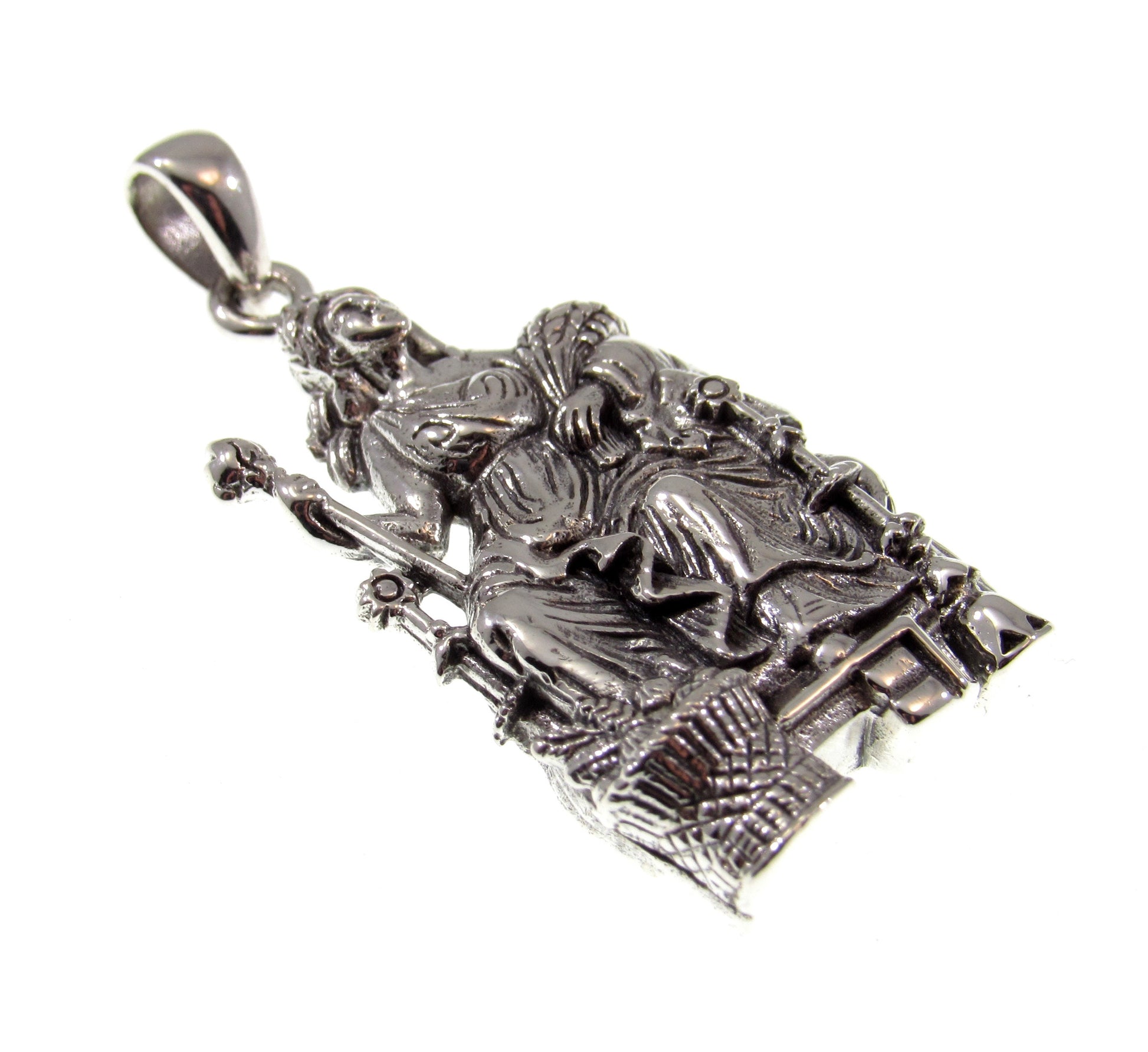 Solid 925 Sterling Silver Demeter Pendant, Handcrafted Greek Goddess of the Harvest Sculpture, Ancient Mythology Jewelry