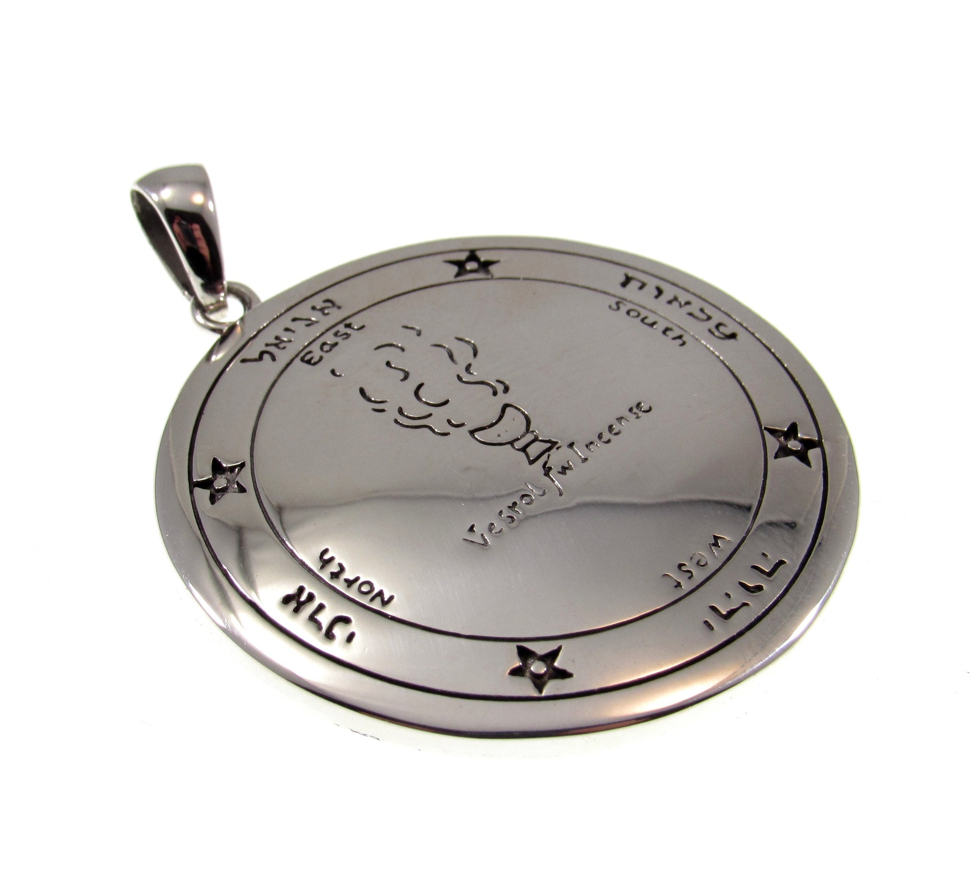 Solid 925 Sterling Silver Circle for the Consecration of the Stars Pendant, Handcrafted Solomon's Seal Amulet, Celestial Talisman