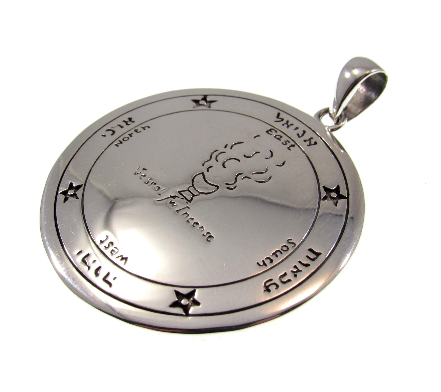 Solid 925 Sterling Silver Circle for the Consecration of the Stars Pendant, Handcrafted Solomon's Seal Amulet, Celestial Talisman