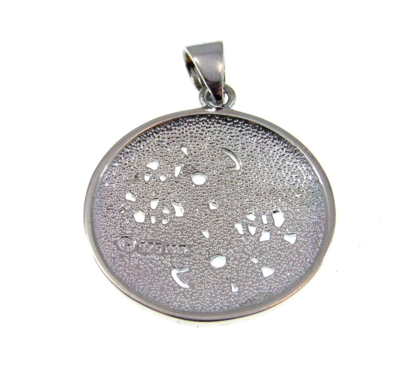 Solid 925 Sterling Silver Celtic Yin Yang Two Toned Pendant, Taijitu Symbol