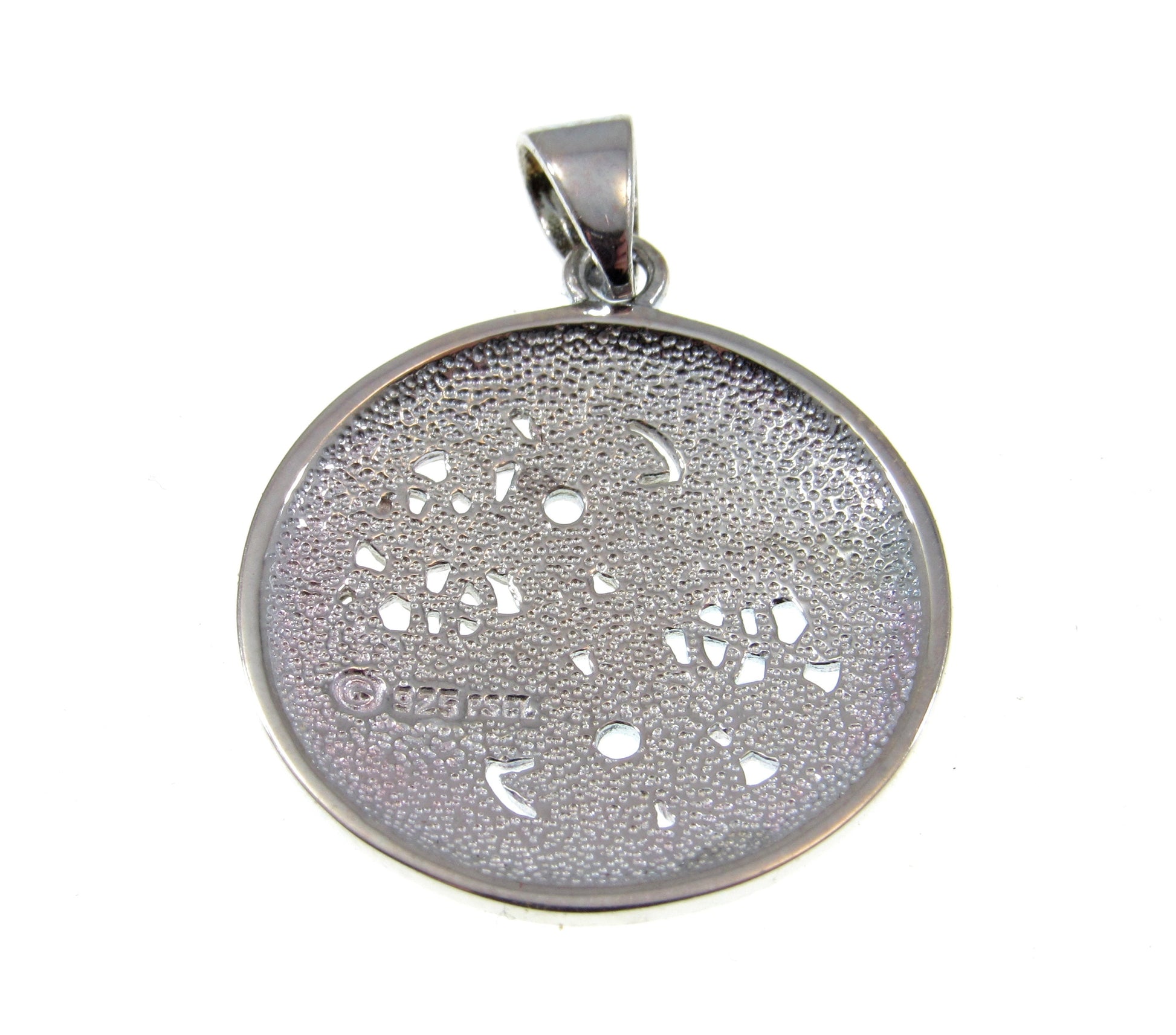 Solid 925 Sterling Silver Celtic Yin Yang Two Toned Pendant, Taijitu Symbol