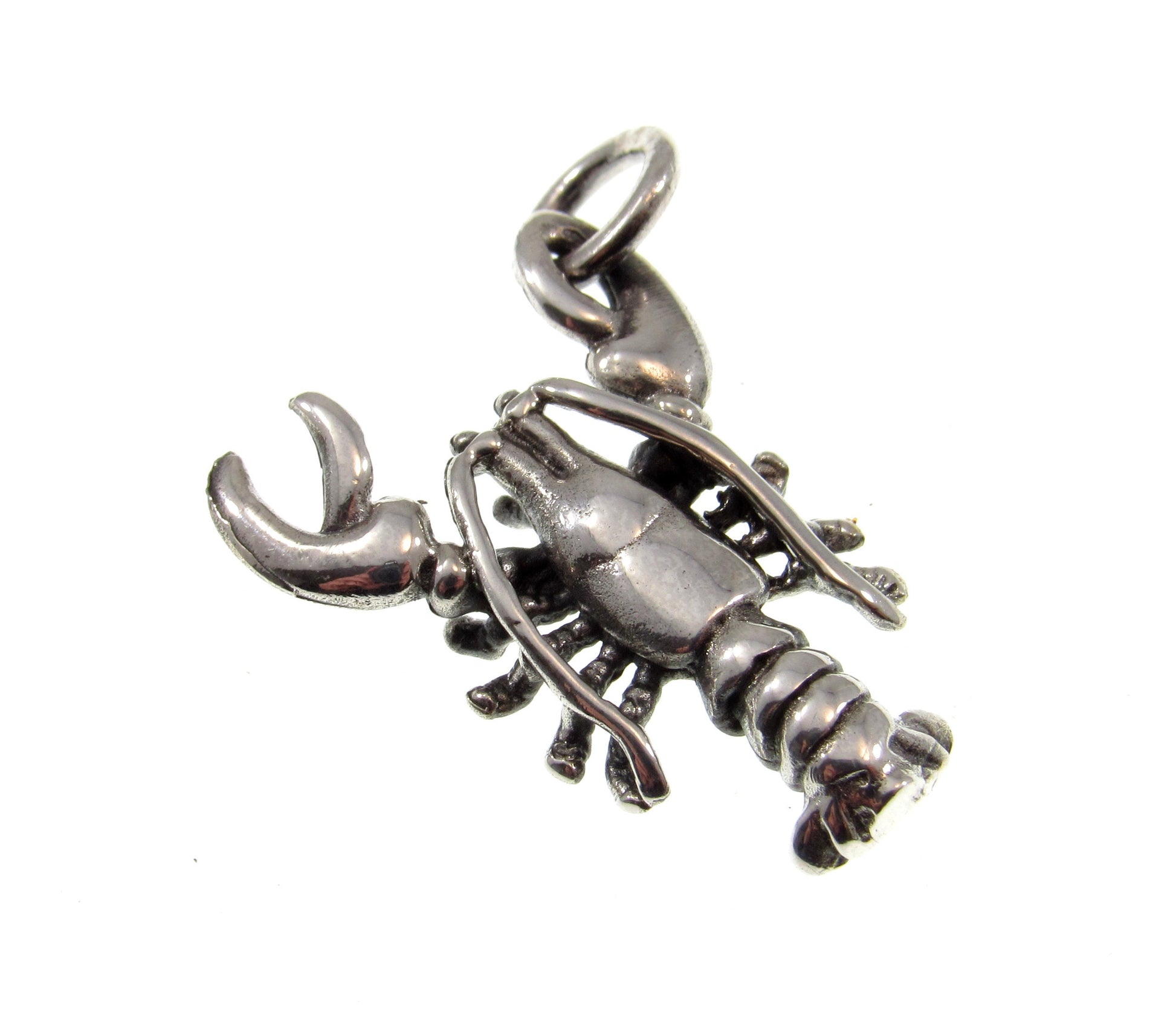 Solid 925 Sterling Silver Lobster Charm – 3D Lobster Pendant, Ocean Animal Jewelry, Nautical Sea Life Gift for Fish & Beach Lovers