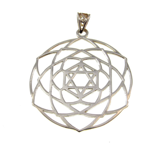 Solid 925 Sterling Silver Star of David Seal of Solomon Pendant, Handcrafted Religious Jewelry