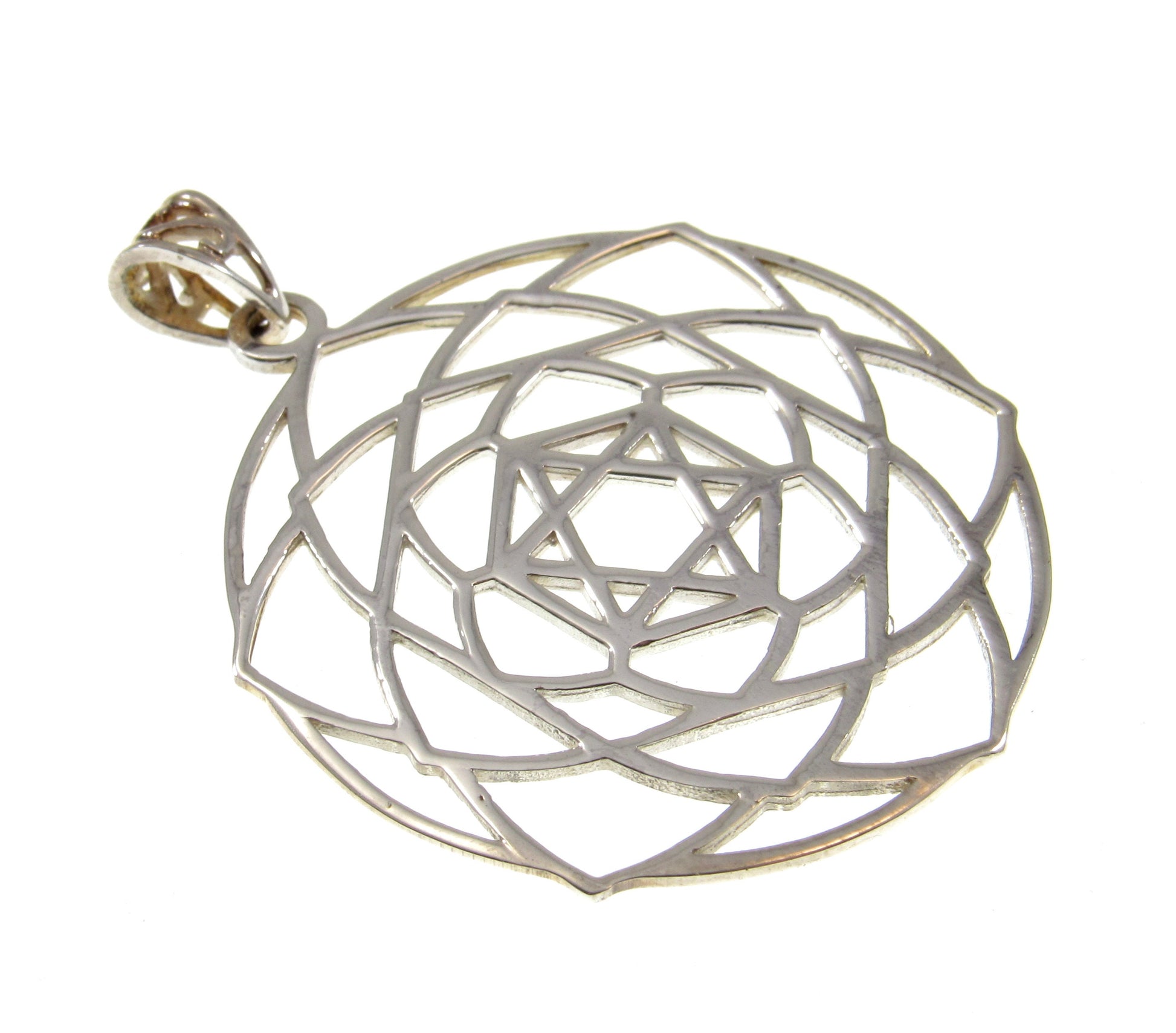 Solid 925 Sterling Silver Star of David Seal of Solomon Pendant, Handcrafted Religious Jewelry