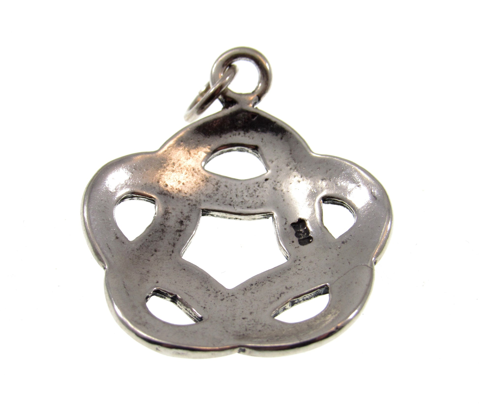 Solid 925 Sterling Silver Celtic Cinquefoil Knot Pendant, Solomon's Seal, Handcrafted Pentafoil Knot Jewelry