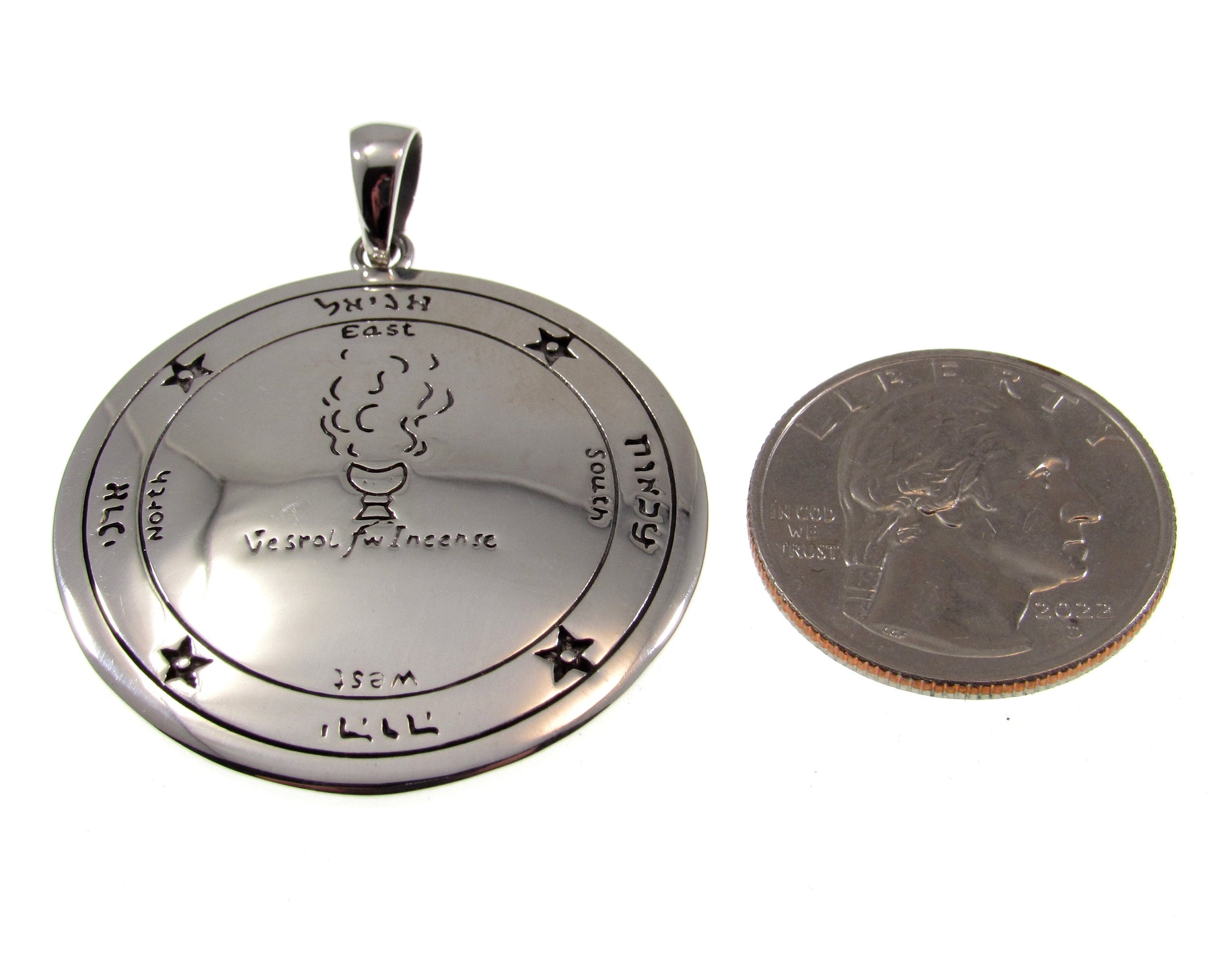 Solid 925 Sterling Silver Circle for the Consecration of the Stars Pendant, Handcrafted Solomon's Seal Amulet, Celestial Talisman