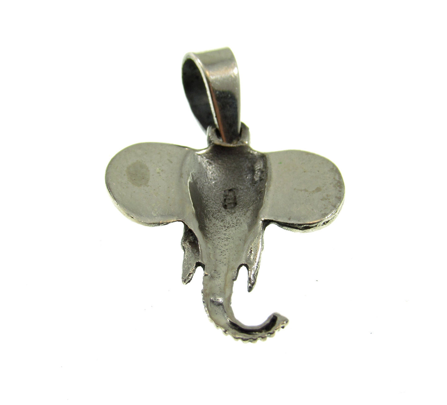 Solid 925 Sterling Silver Elephant Head Pendant – Tribal Elephant Jewelry, Good Luck Totem, Wildlife Gift, African Safari Charm