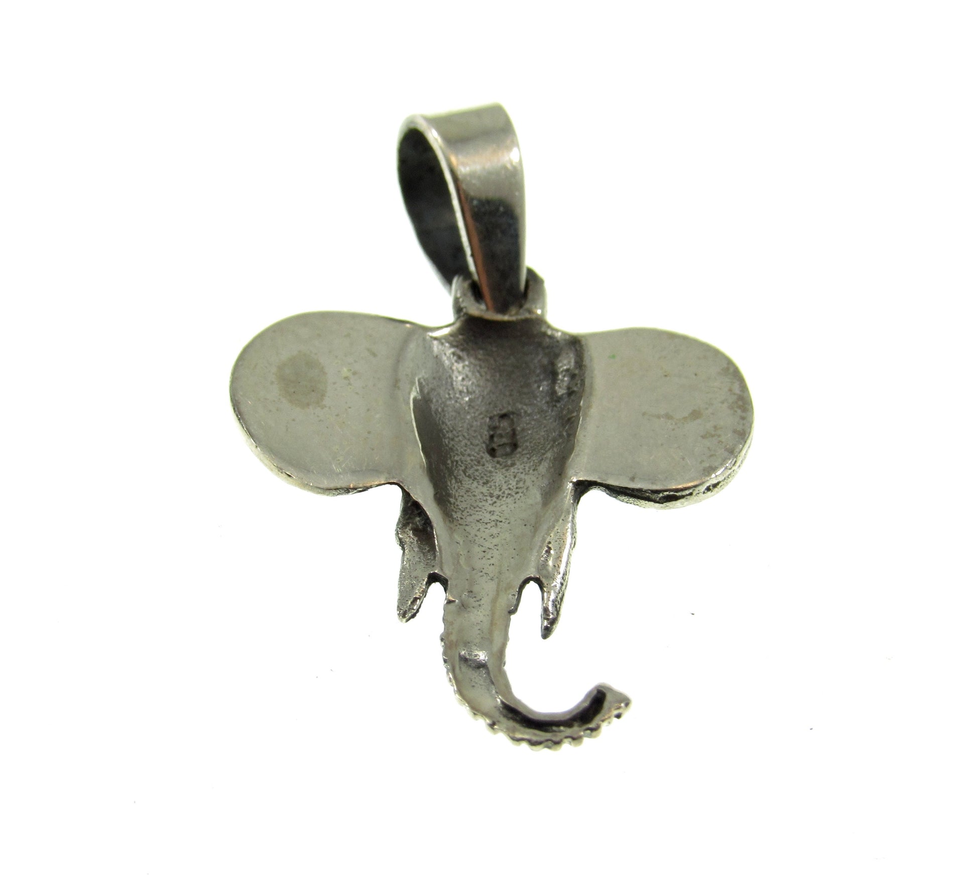 Solid 925 Sterling Silver Elephant Head Pendant – Tribal Elephant Jewelry, Good Luck Totem, Wildlife Gift, African Safari Charm
