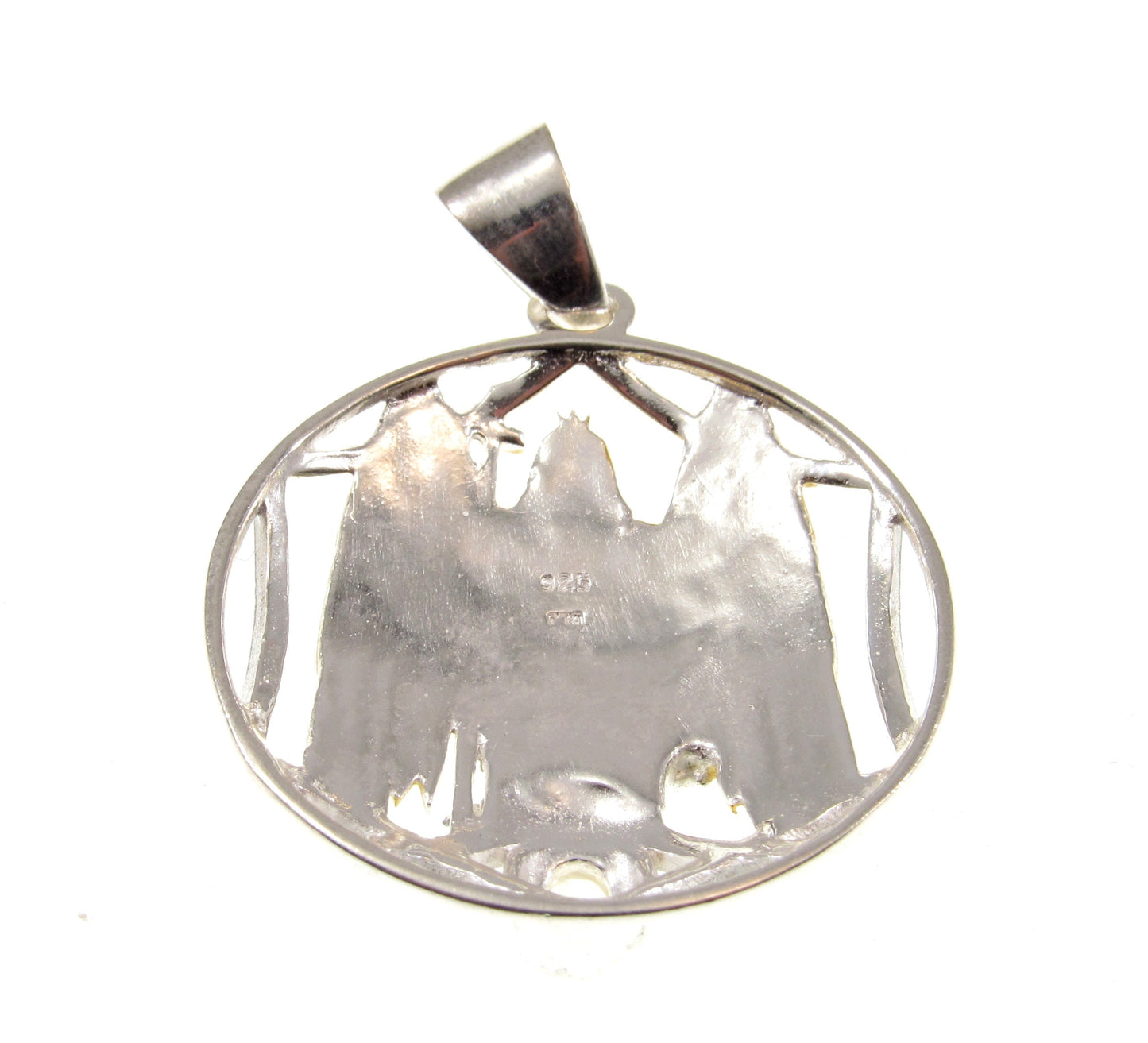 Solid 925 Sterling Silver & Gold Accent Archangel Pendant, Handcrafted Religious Jewelry, Choose Your Medallion