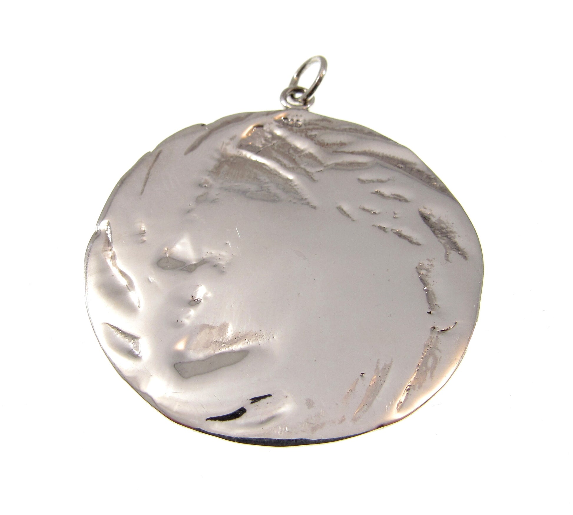 Solid 925 Sterling Silver Giant Indian Chief with Headdress Pendant, Large Handcrafted Medallion