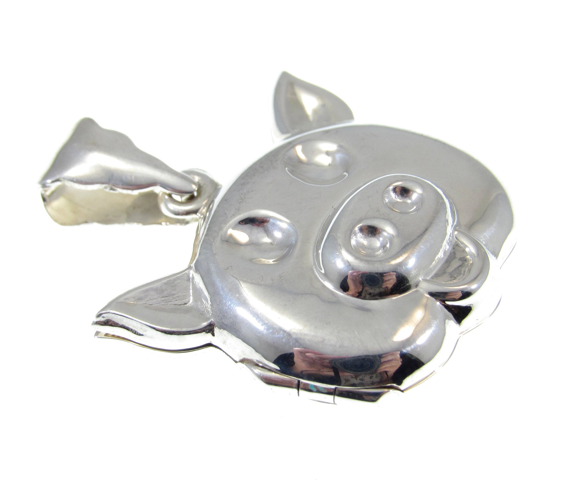 Solid 925 Sterling Silver Pig Locket – Handcrafted Animal Locket Pendant – Farm Animal Jewelry – Cute Pig Charm with Hidden Compartment