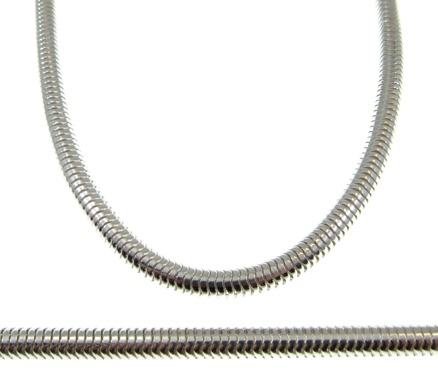 5MM Solid 925 Sterling Silver Italian Round Snake Chain, Thick Necklace, Made in Italy, 16" - 30" Inches, for Men or Women
