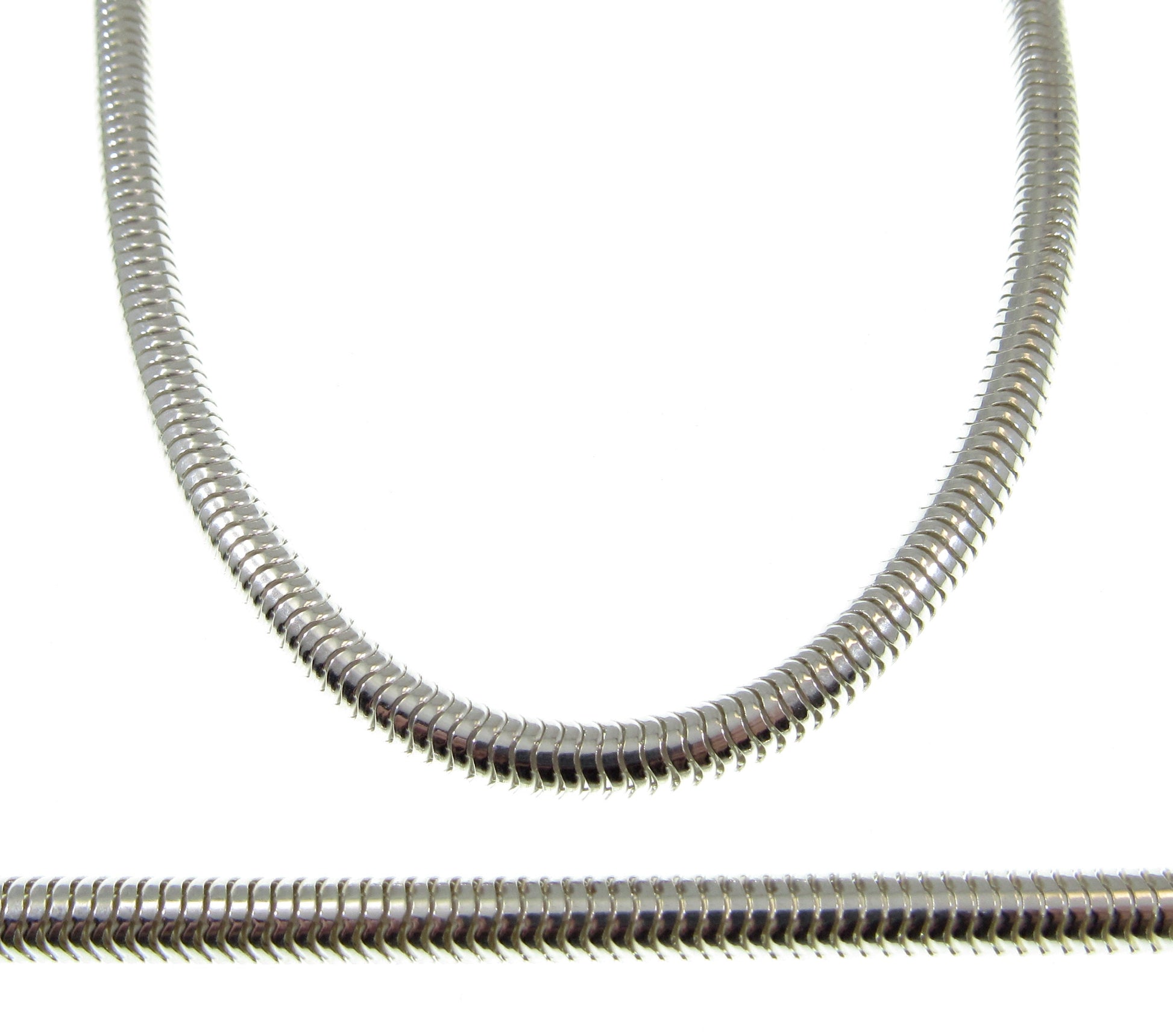 5MM Solid 925 Sterling Silver Italian Round Snake Chain, Thick Necklace, Made in Italy, 16" - 30" Inches, for Men or Women