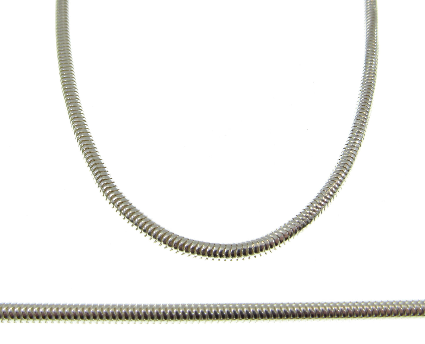 3MM Solid 925 Sterling Silver Italian Round Snake Chain, Unisex Necklace, Made in Italy, 16" - 30" Inches, for Men or Women