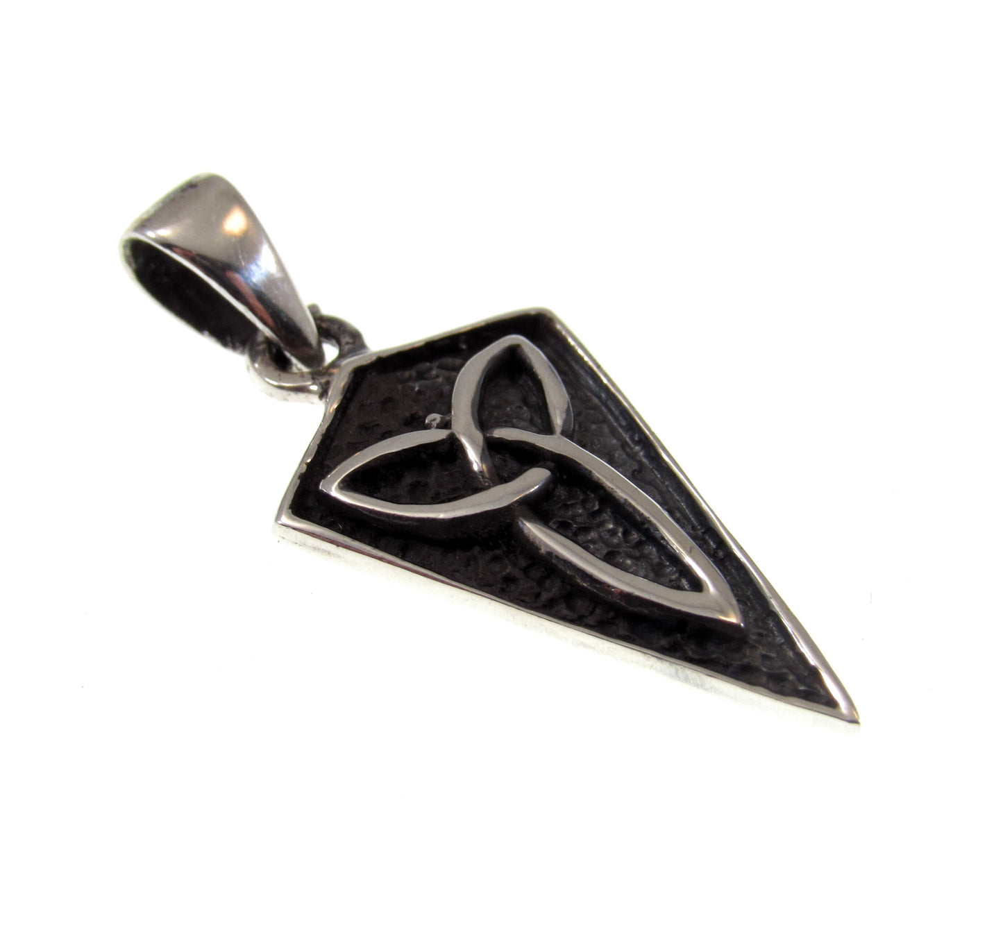 Solid 925 Sterling Silver Celtic Trinity Knot Pendant, Handcrafted Viking Jewelry, Triquetra Knot Charm - Norse & Pagan Necklace Charm