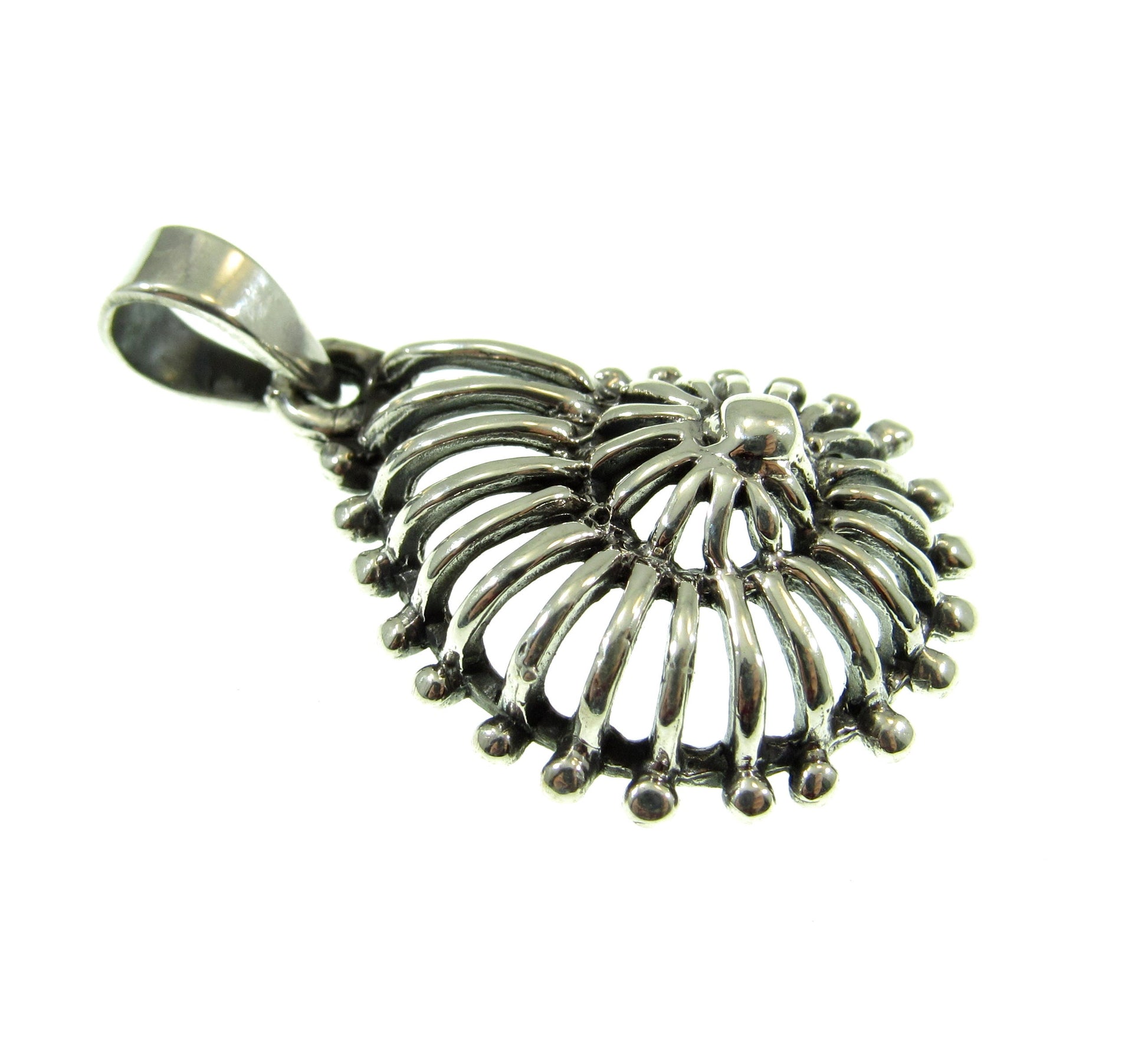 Solid 925 Sterling Silver Seashell Pendant, Spiral Nautilus Charm, Beachcomber Gift, Ocean Inspired Sea Life Charm, Summer Beach Jewelry