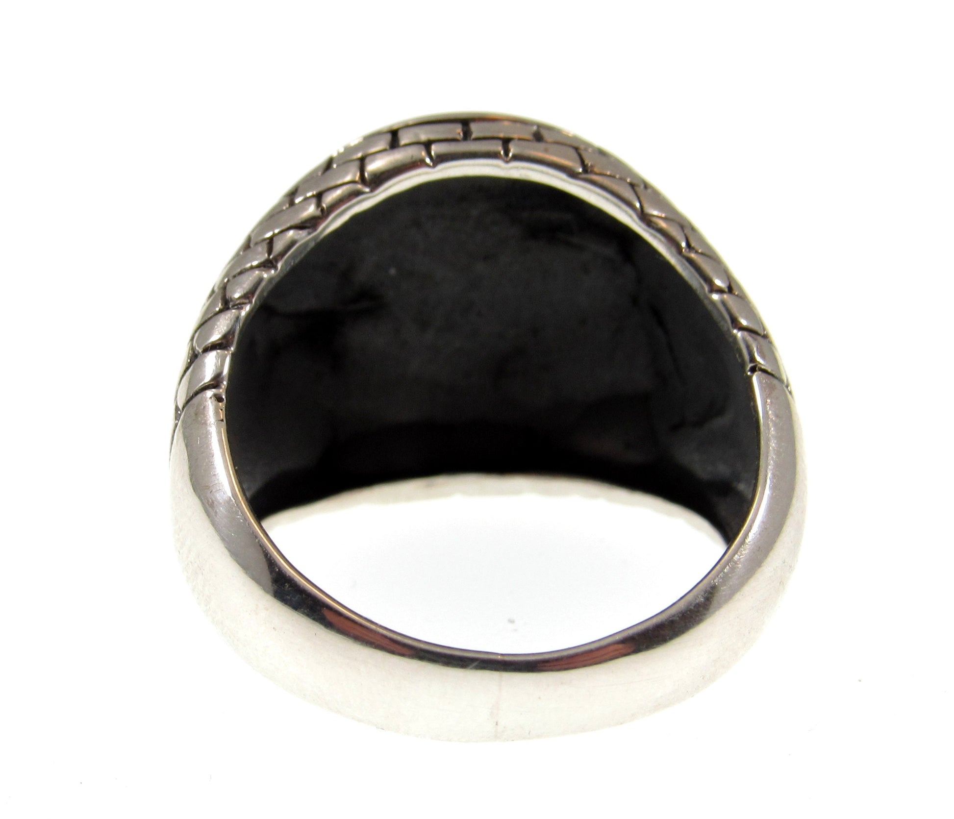 Solid 925 Sterling Silver Men's Freemason Ring, Handcrafted Egyptian Masonic Signet Ring Pendant on Nylon Cord, Sizes 7-13