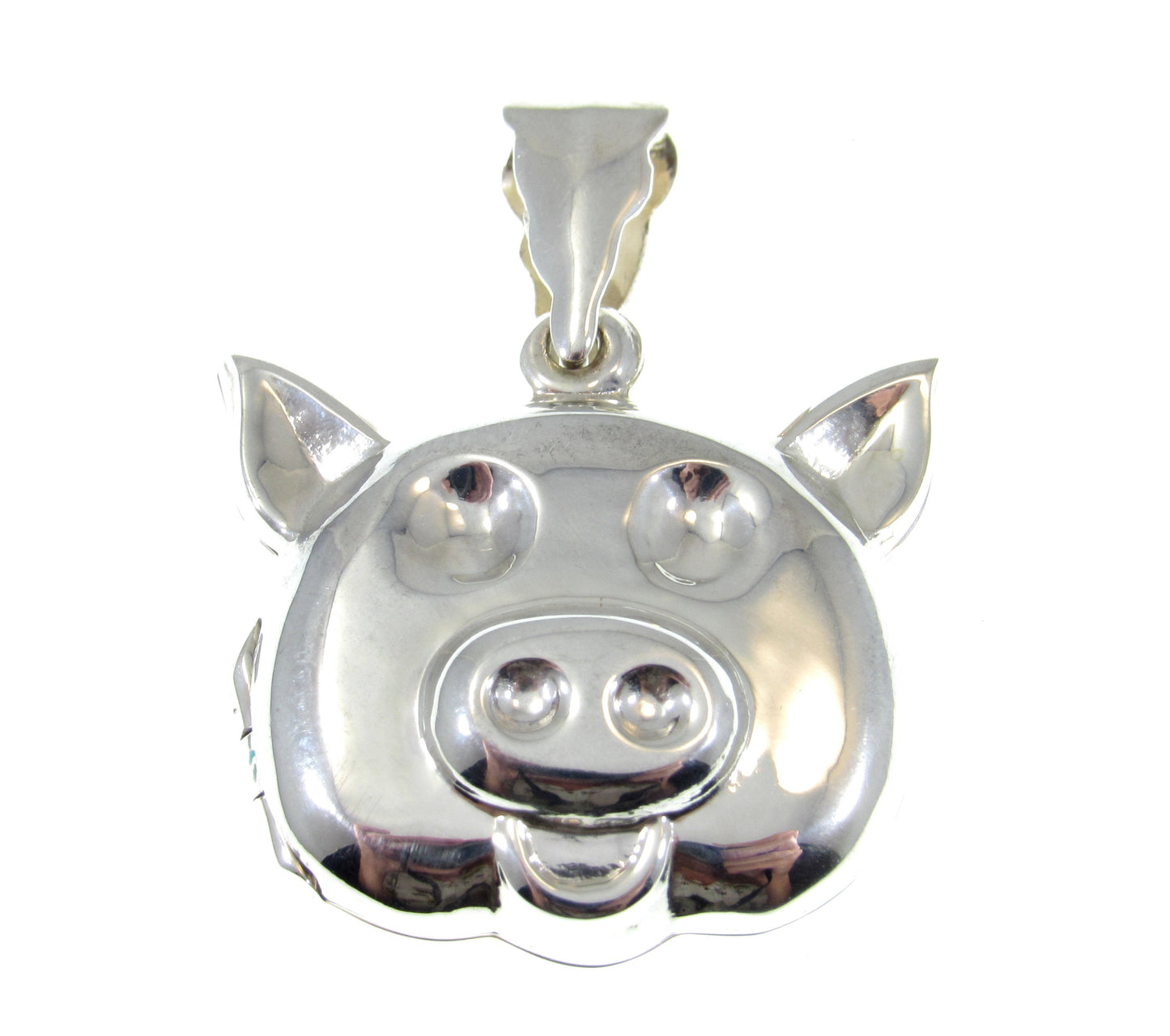 Solid 925 Sterling Silver Pig Locket – Handcrafted Animal Locket Pendant – Farm Animal Jewelry – Cute Pig Charm with Hidden Compartment