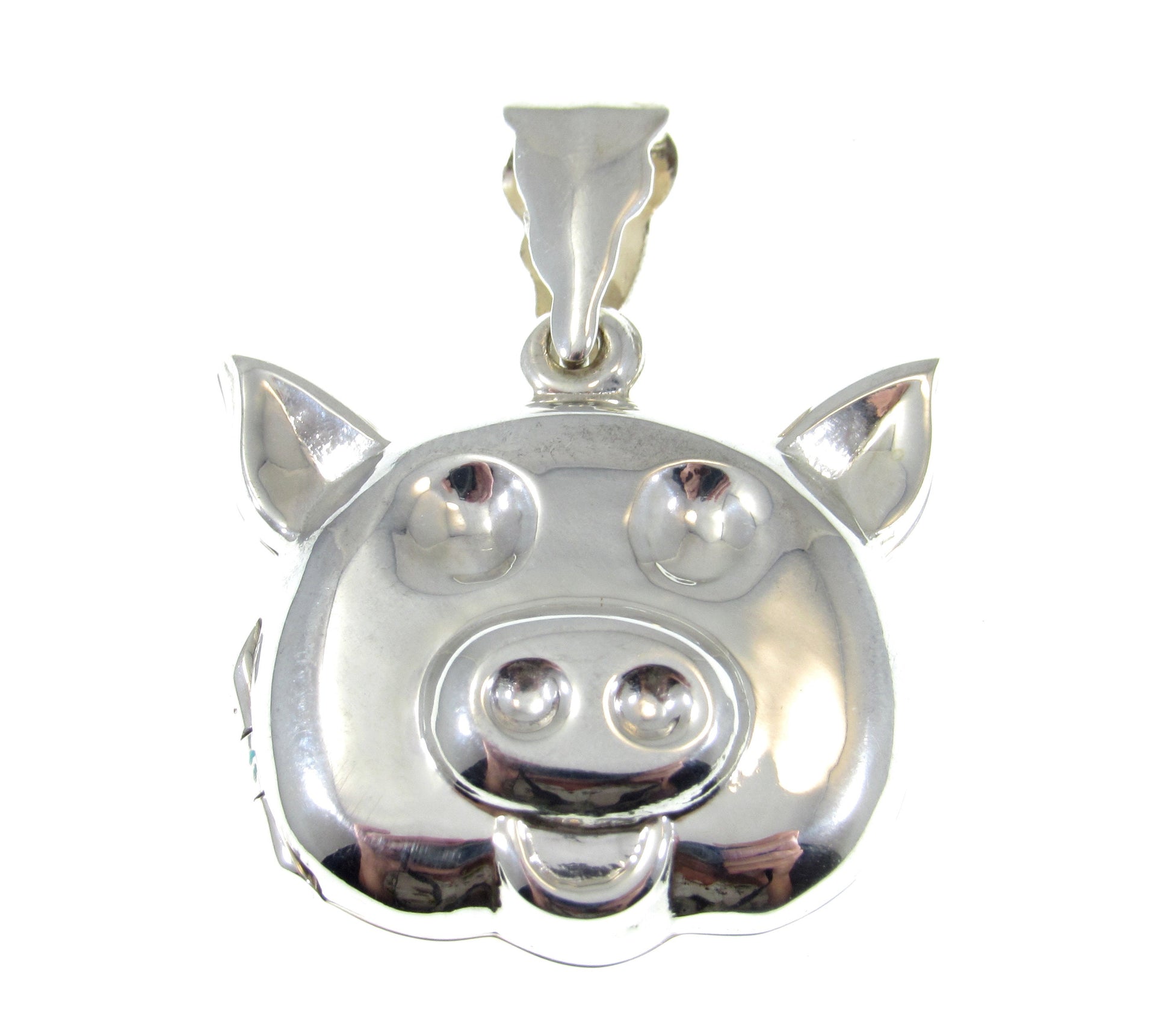 Solid 925 Sterling Silver Pig Locket – Handcrafted Animal Locket Pendant – Farm Animal Jewelry – Cute Pig Charm with Hidden Compartment