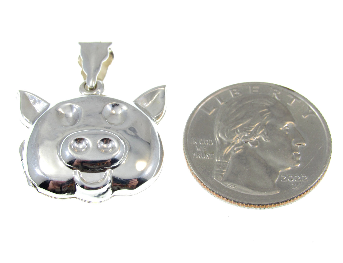 Solid 925 Sterling Silver Pig Locket – Handcrafted Animal Locket Pendant – Farm Animal Jewelry – Cute Pig Charm with Hidden Compartment