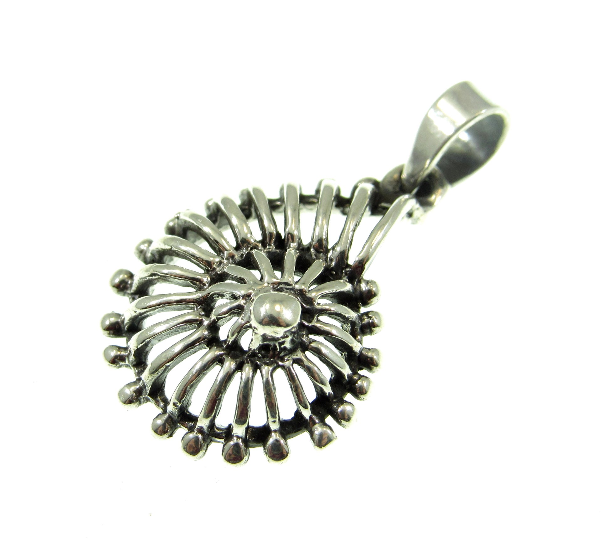 Solid 925 Sterling Silver Seashell Pendant, Spiral Nautilus Charm, Beachcomber Gift, Ocean Inspired Sea Life Charm, Summer Beach Jewelry