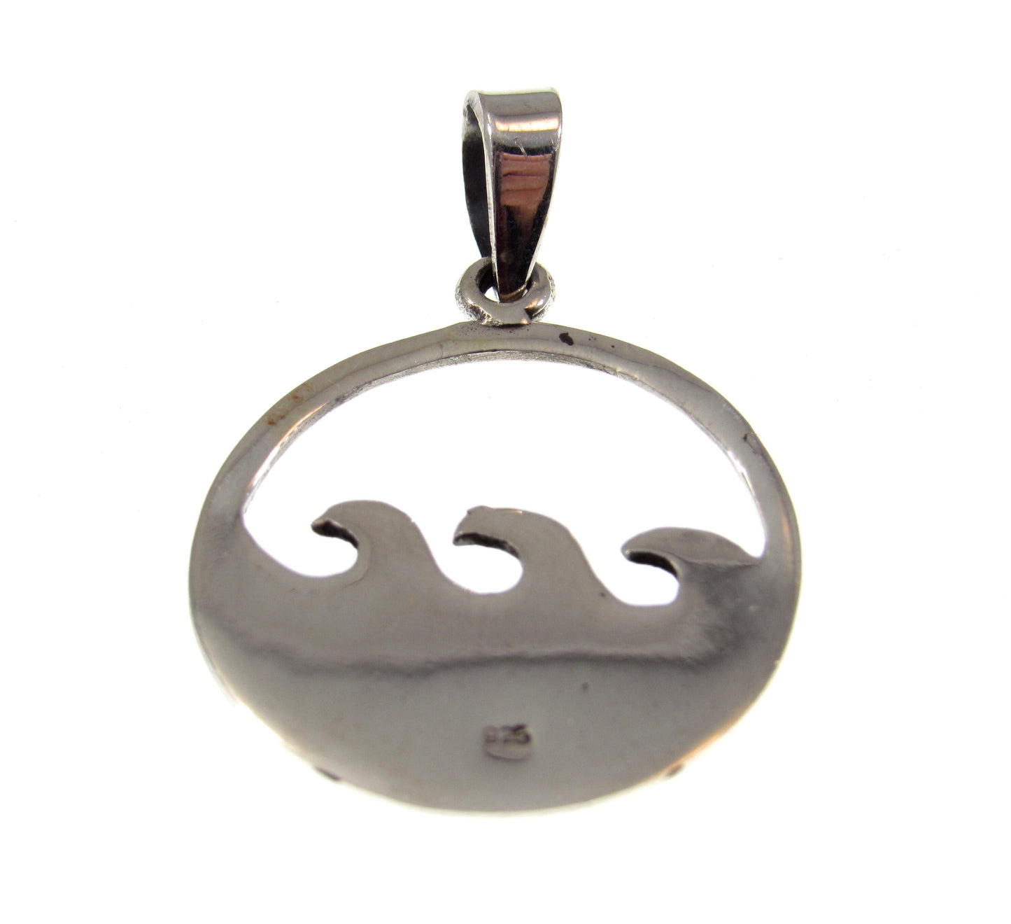 Solid 925 Sterling Silver Ocean Wave Pendant, Minimalist Surf Charm, Gift for Surfer, Triple Wave Charm, Oceancore / Beachcore Jewelry