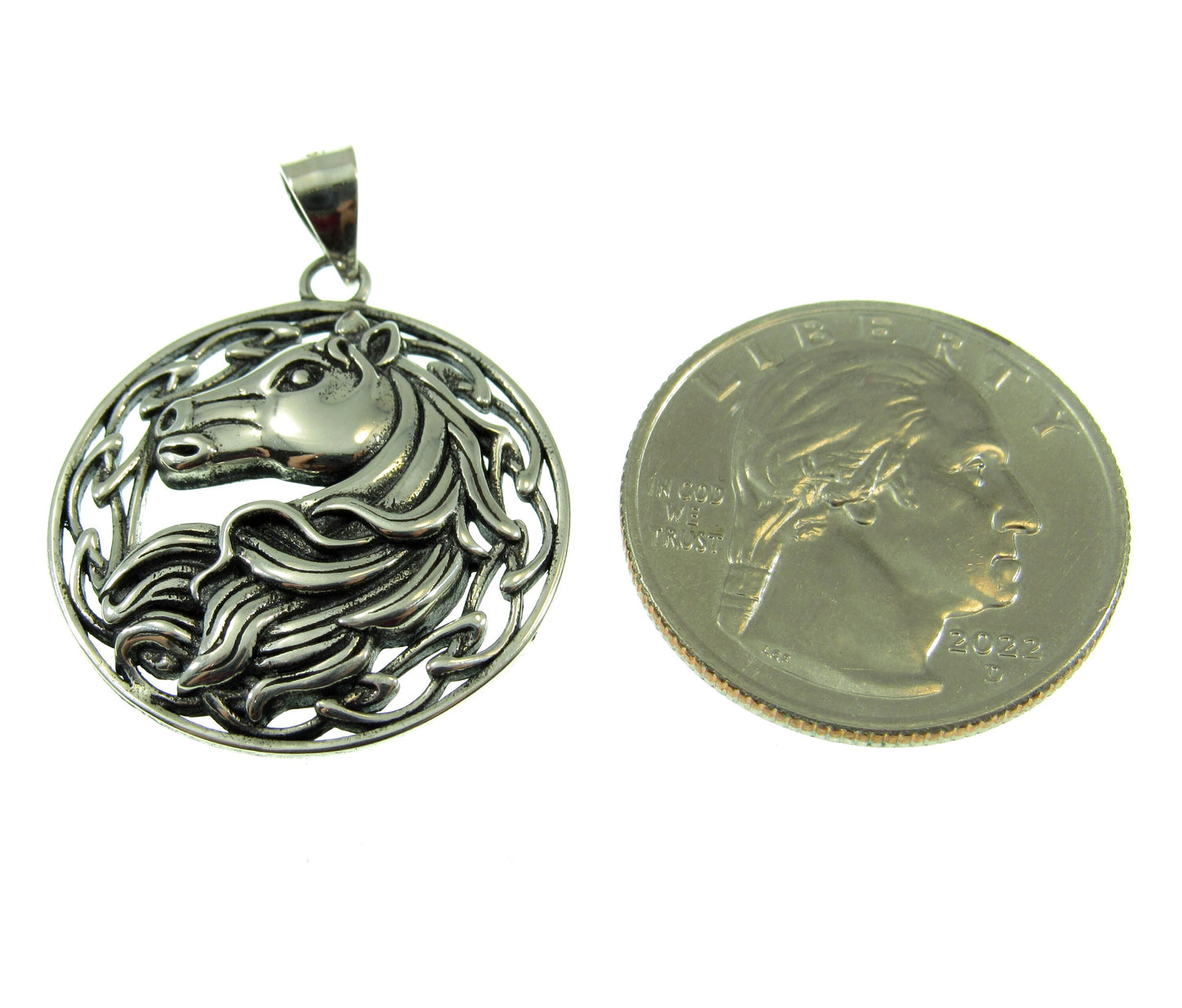 Solid 925 Sterling Silver Celtic Horse Pendant – Equestrian Jewelry, Horse Lover Gift, Norse Viking Charm with Celtic Knotwork