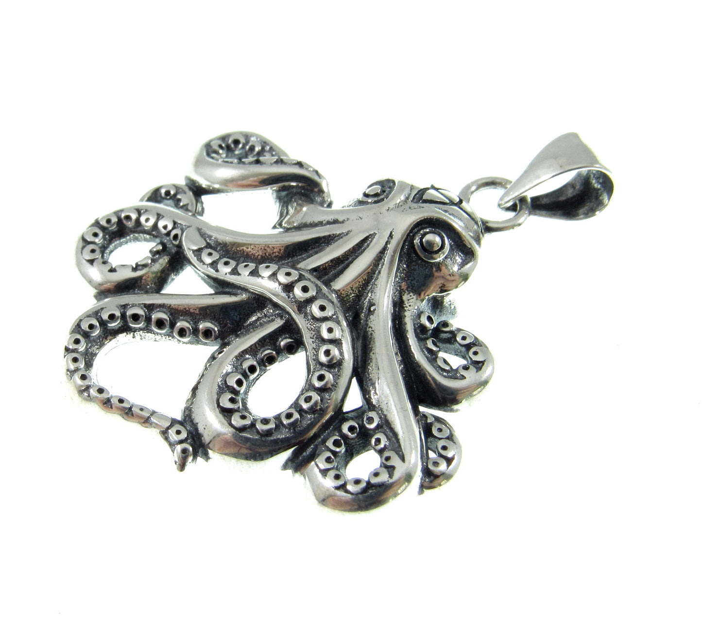 Solid 925 Sterling Silver Octopus Pendant – Handcrafted Nautical Jewelry, Kraken Necklace Pendant, Sea Creature Amulet, Ocean Lover Gift