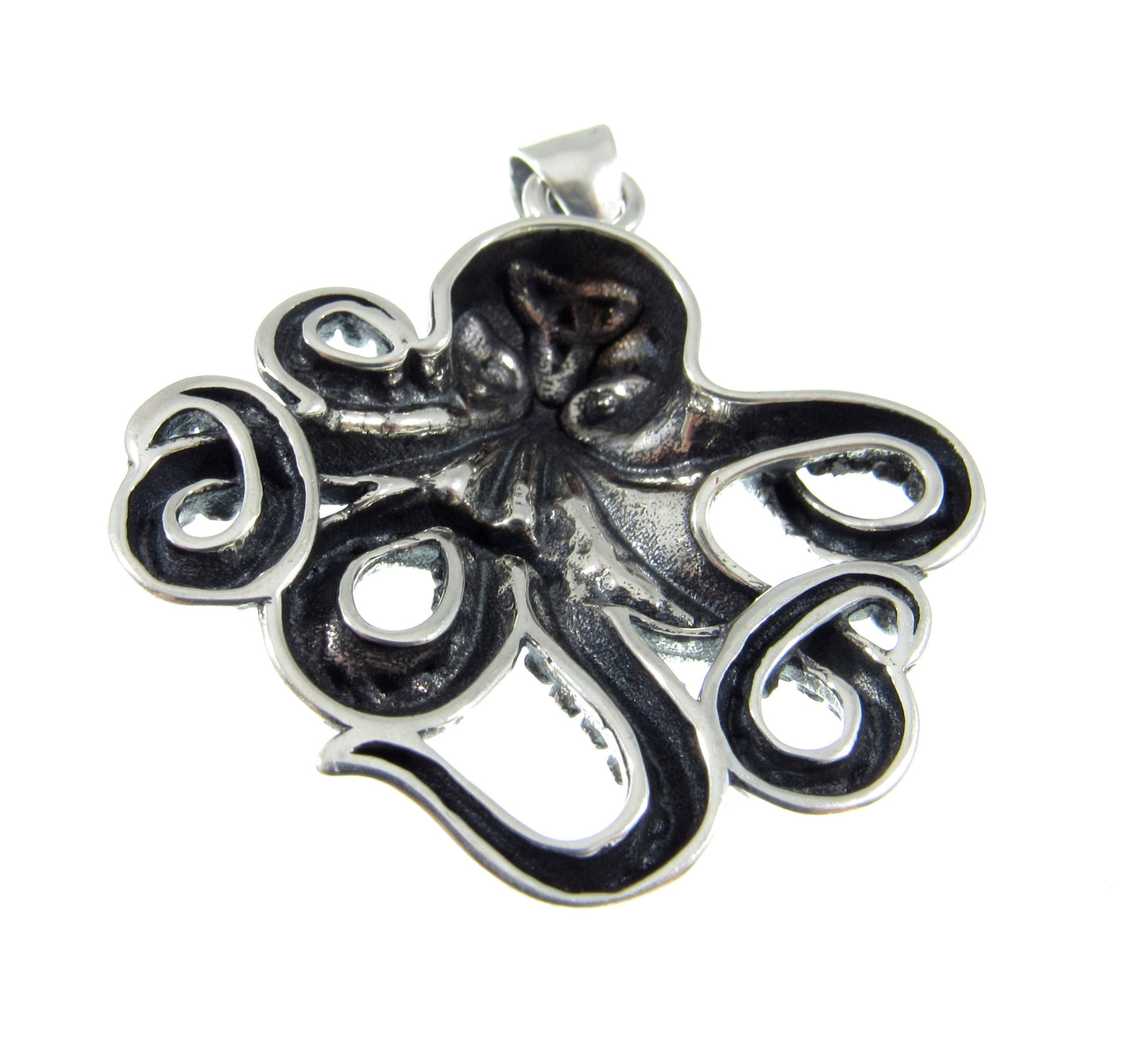 Solid 925 Sterling Silver Octopus Pendant – Handcrafted Nautical Jewelry, Kraken Necklace Pendant, Sea Creature Amulet, Ocean Lover Gift