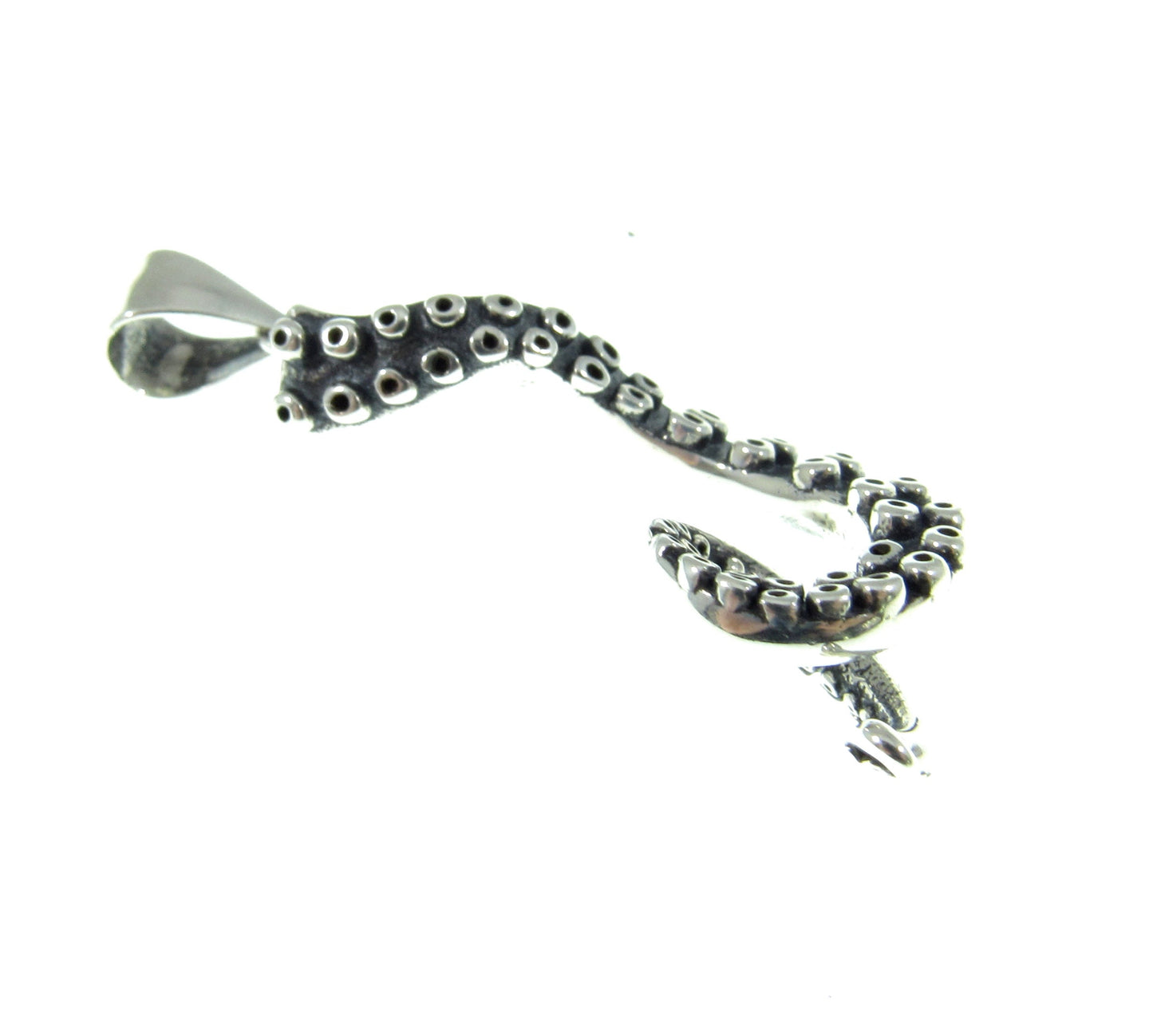 Solid 925 Sterling Silver Octopus Tentacle Pendant – Nautical Kraken Jewelry, Gothic Sea Creature Charm, Marine Mythology Gift