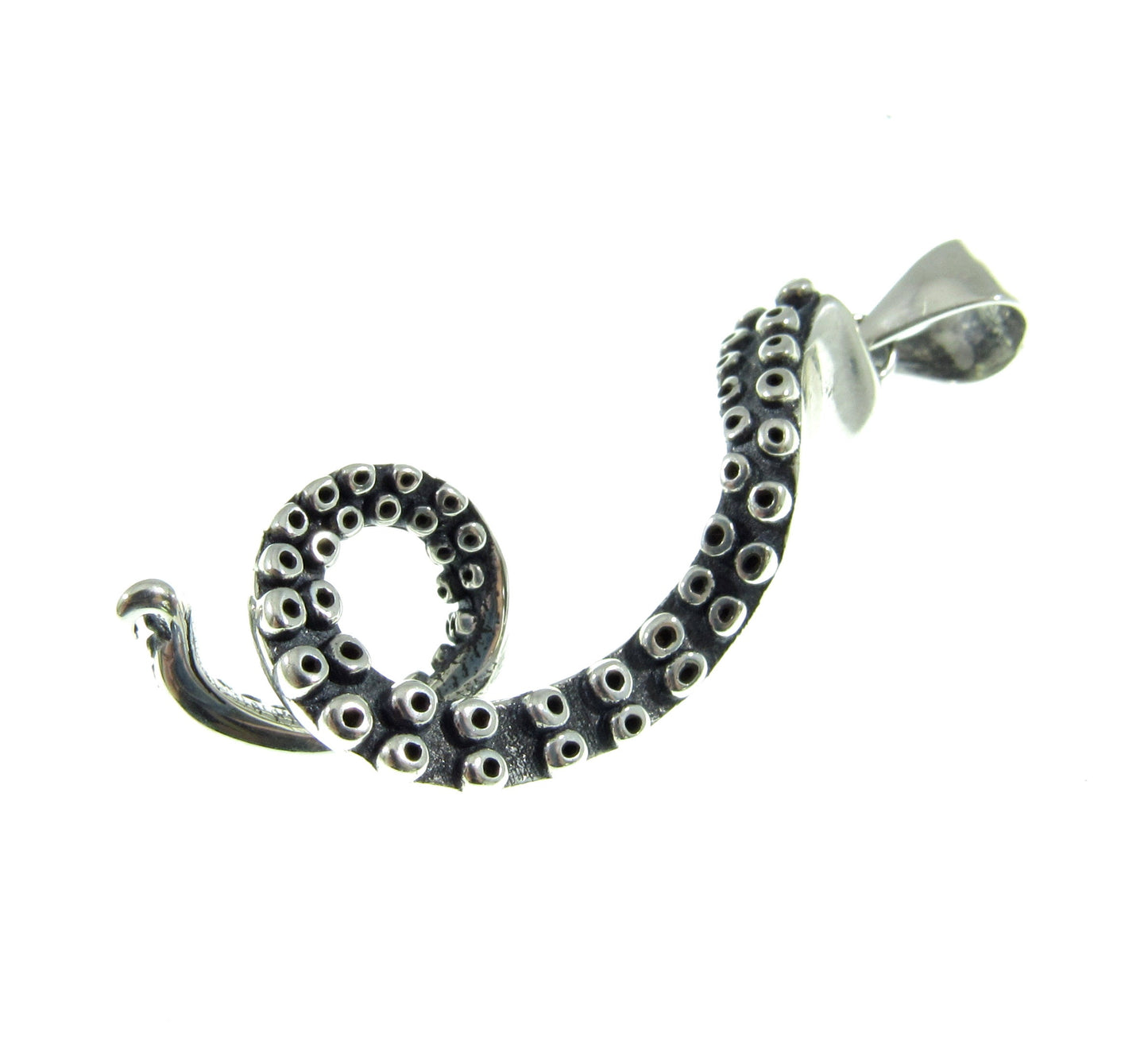 Solid 925 Sterling Silver Octopus Tentacle Pendant – Nautical Kraken Jewelry, Gothic Sea Creature Charm, Marine Mythology Gift