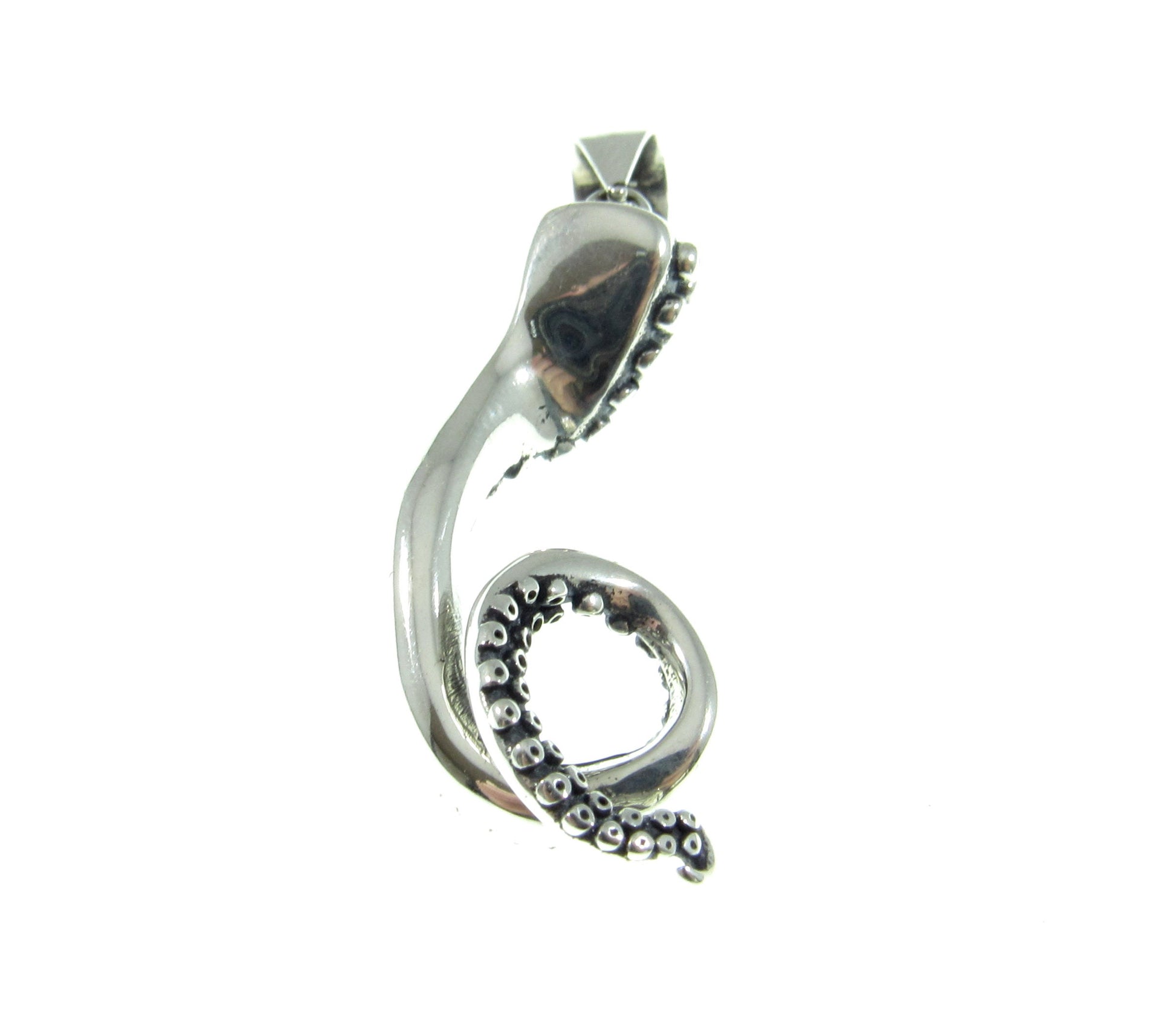 Solid 925 Sterling Silver Octopus Tentacle Pendant – Nautical Kraken Jewelry, Gothic Sea Creature Charm, Marine Mythology Gift