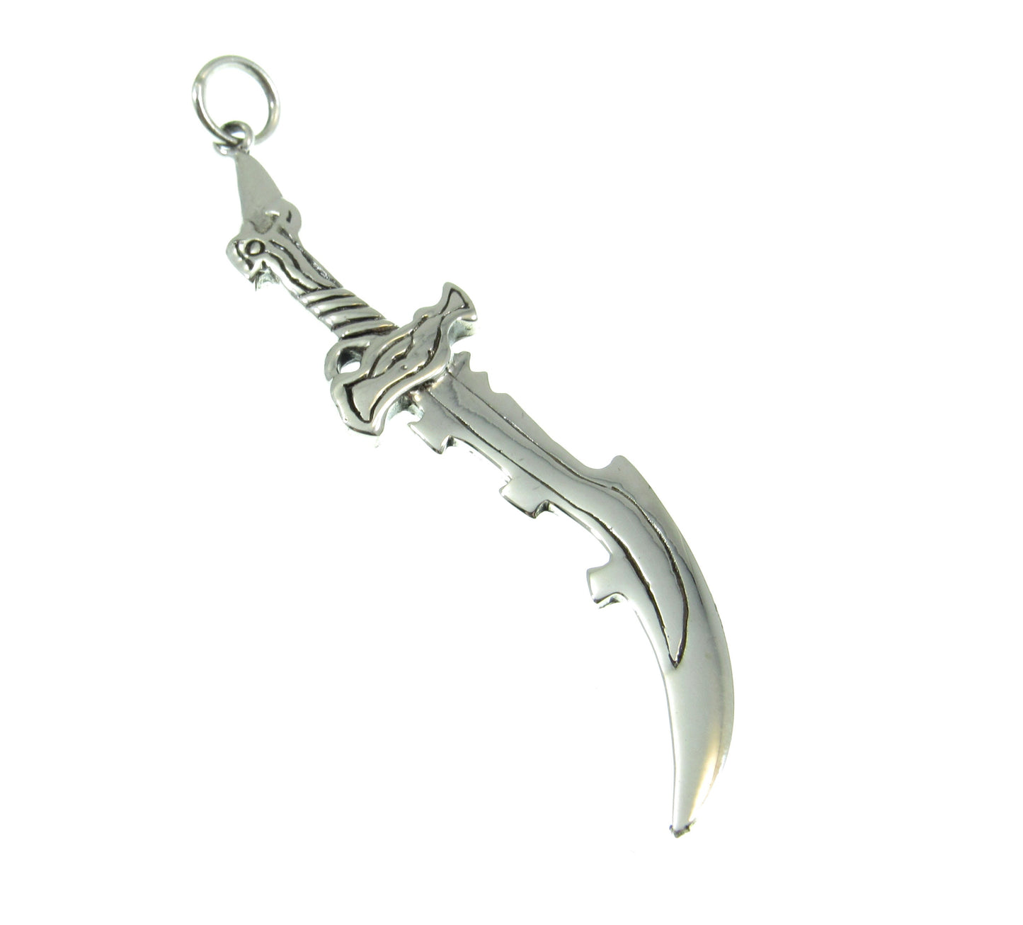 925 Sterling Silver Medieval Sword Pendant