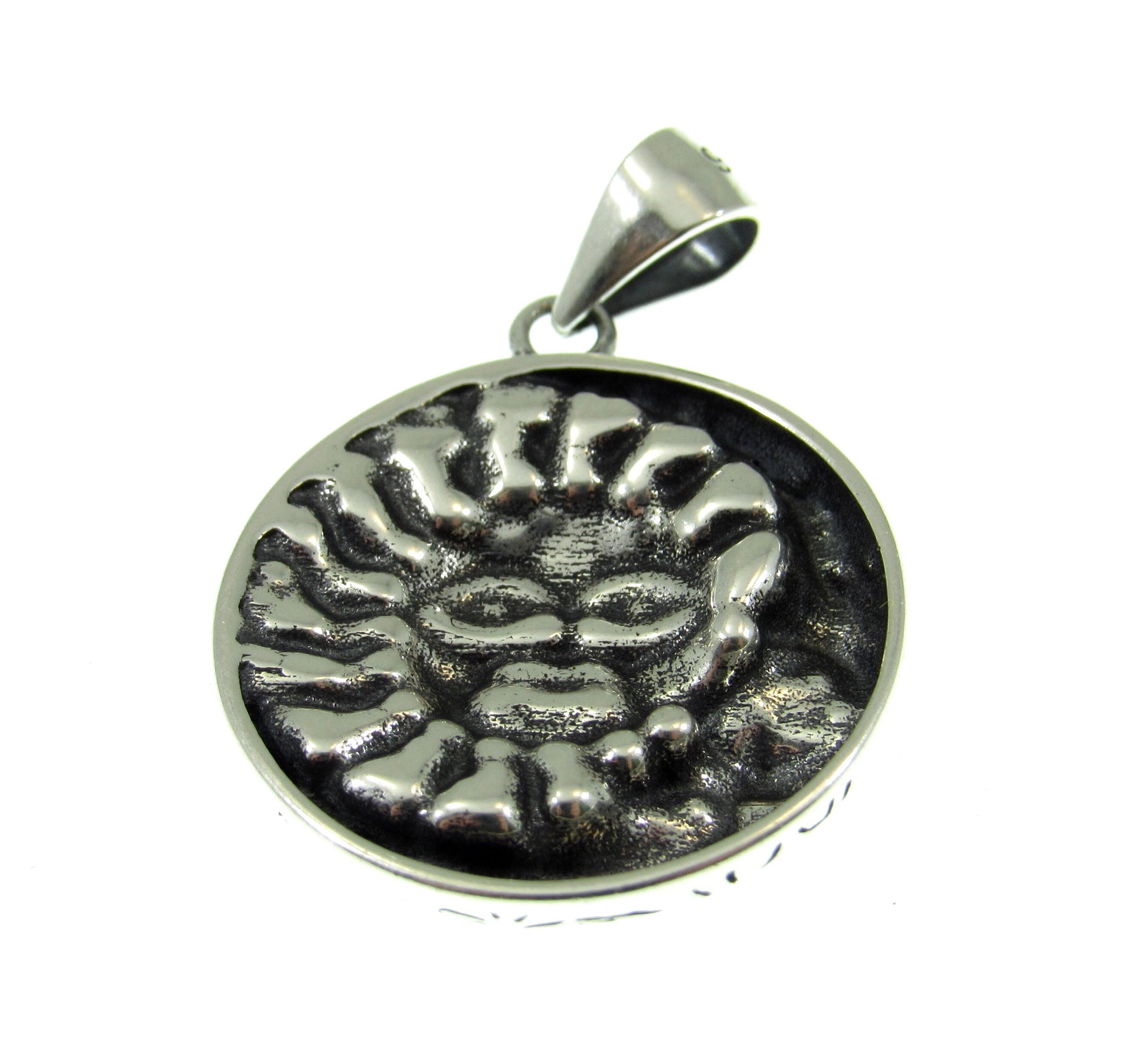 Solid 925 Sterling Silver Sun and Moon Pendant – Celestial Jewelry, Handcrafted Silver Necklace Charm, Sun & Moon Face Boho Lunar Amulet