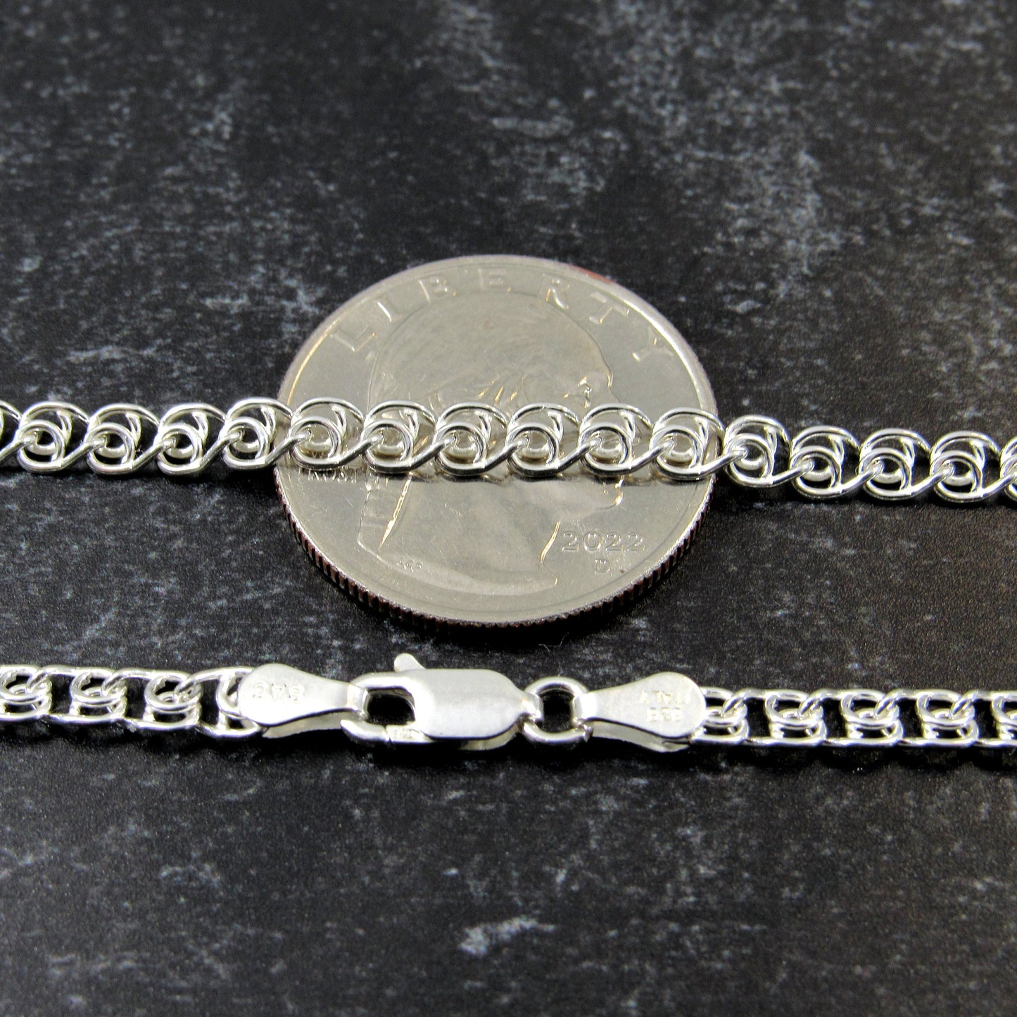 Solid 925 Sterling Silver Italian Love Link Necklace or Bracelet, Half Persian 2 in 1 Chain, Medieval Chainmaille Weave, Fancy Unisex Design