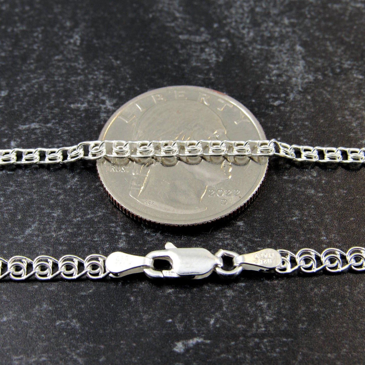 Solid 925 Sterling Silver Italian Love Link Necklace or Bracelet, Half Persian 2 in 1 Chain, Medieval Chainmaille Weave, Fancy Unisex Design