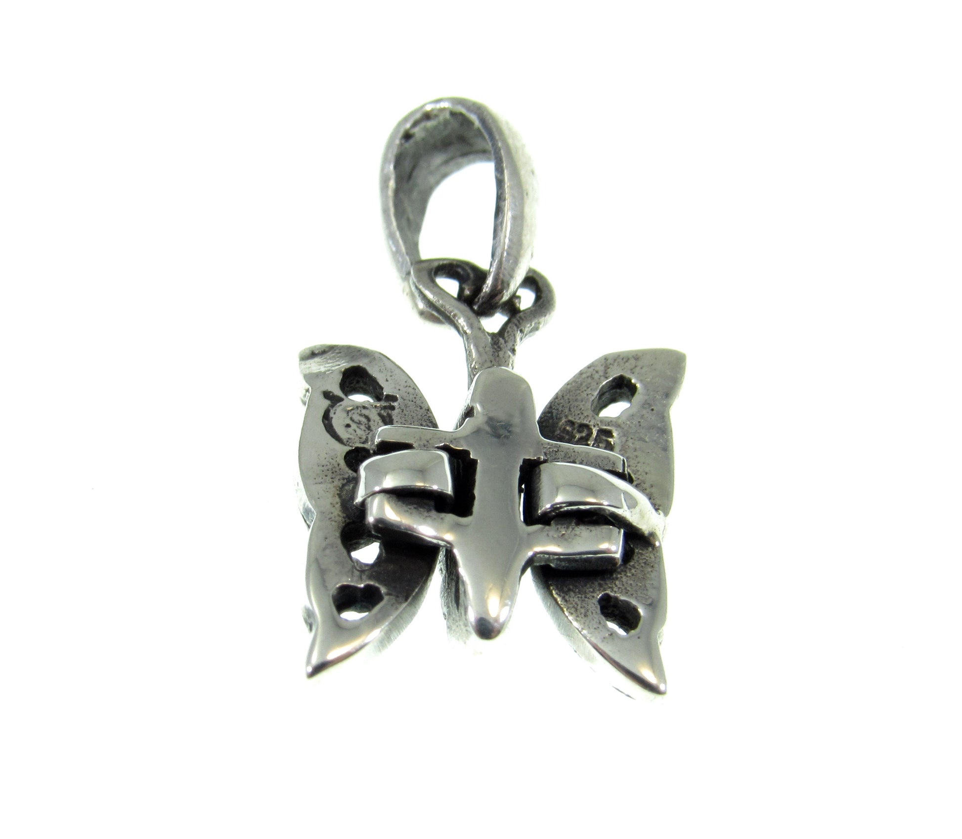 The cute little butterfly charm is quality stamped 925 for purity and weighs 1.7 grams of solid sterling silver