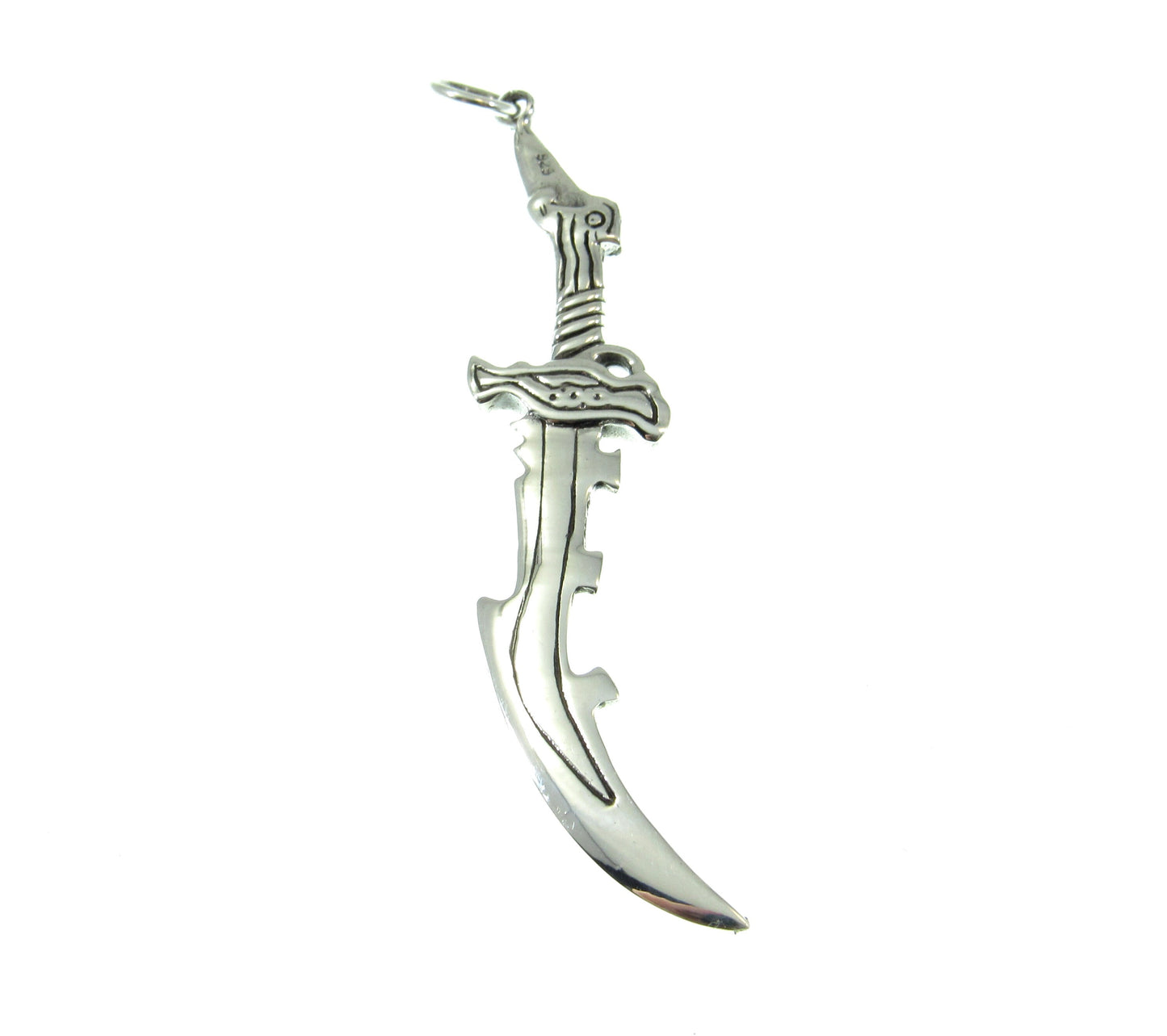 925 Sterling Silver Medieval Sword Pendant
