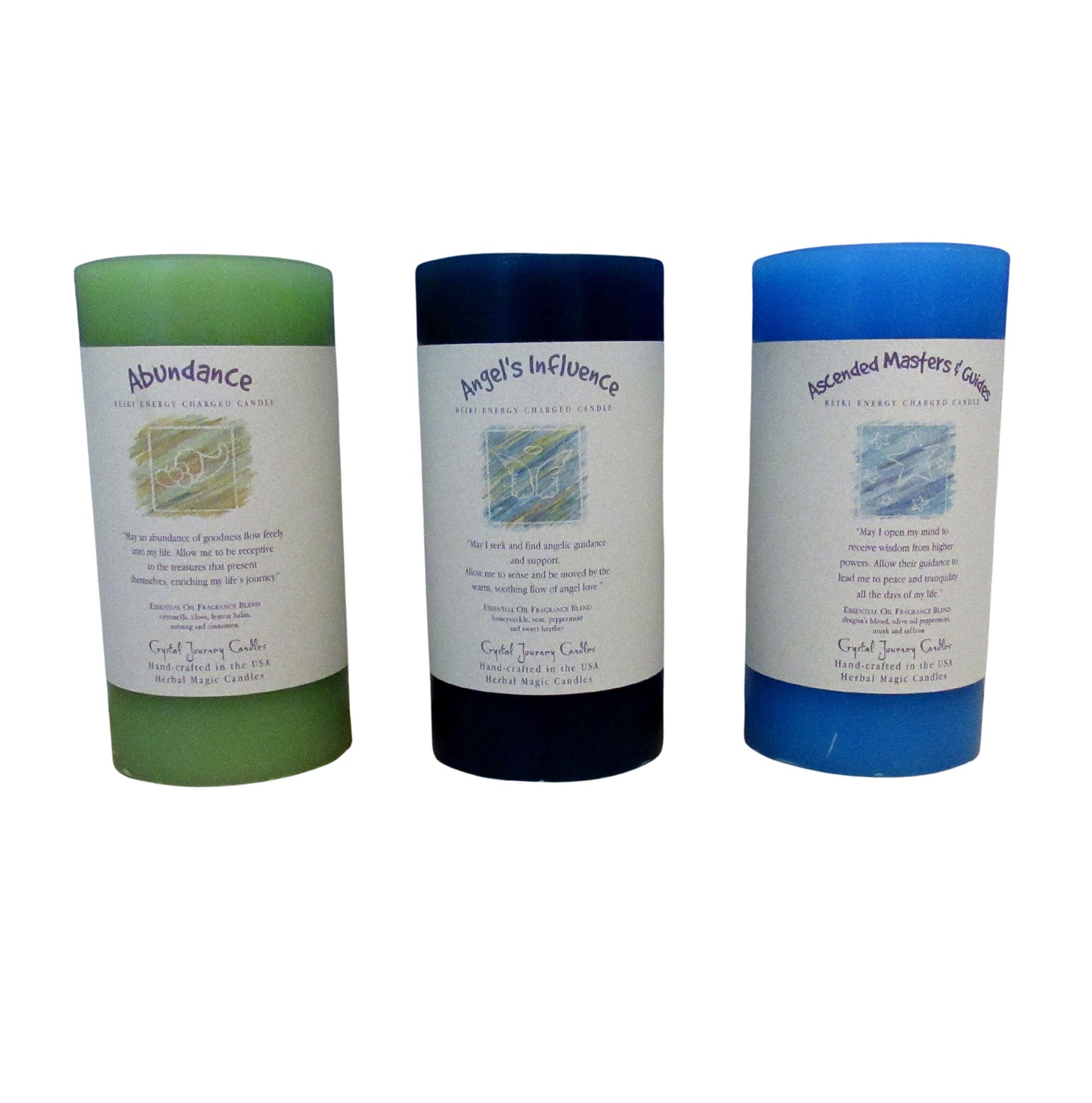 Reiki Charged 3x6 Herbal Magic Intention Candles, Scented Manifestation Candle, Thick Pillar Candle, Natural Altar Ritual Candle 21 Scents