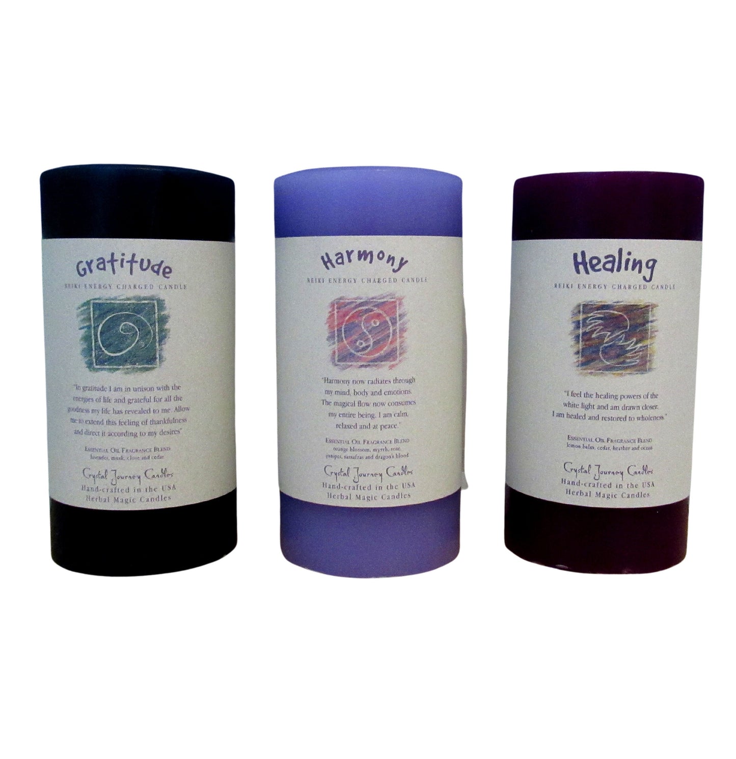 Reiki Charged 3x6 Herbal Magic Intention Candles, Scented Manifestation Candle, Thick Pillar Candle, Natural Altar Ritual Candle 21 Scents