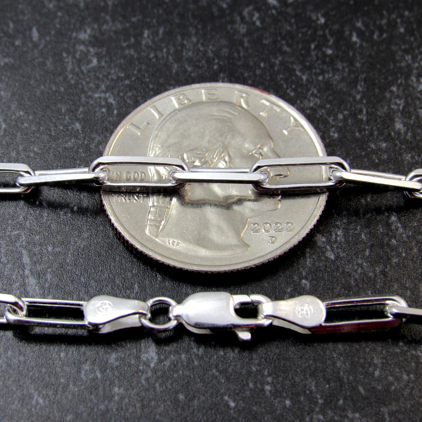 Solid 925 Sterling Silver Italian Paperclip Chain, Unisex Necklace / Bracelet for Men & Women, 2mm - 7mm, Sleek Edgy Urban Statement Jewelry