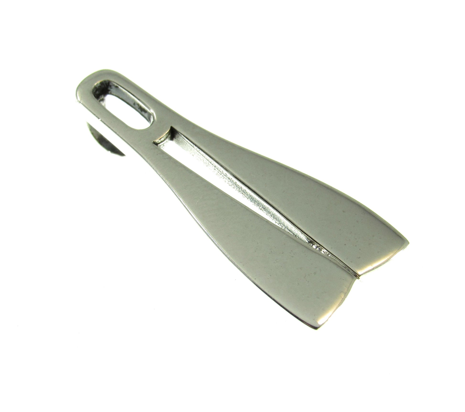 925 Sterling Silver Double Diving Fins Scuba Diver Slide Pendant