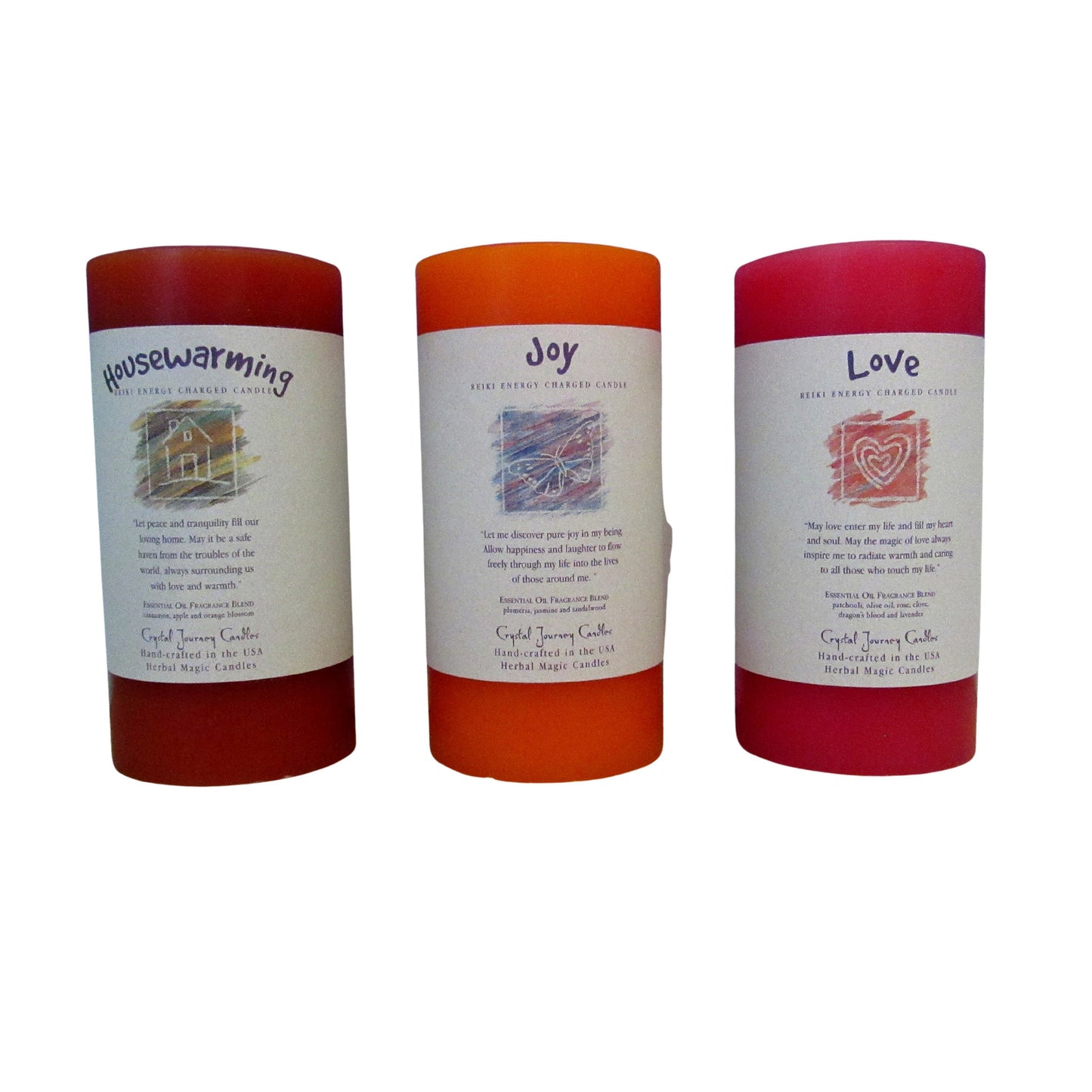 Reiki Charged 3x6 Herbal Magic Intention Candles, Scented Manifestation Candle, Thick Pillar Candle, Natural Altar Ritual Candle 21 Scents