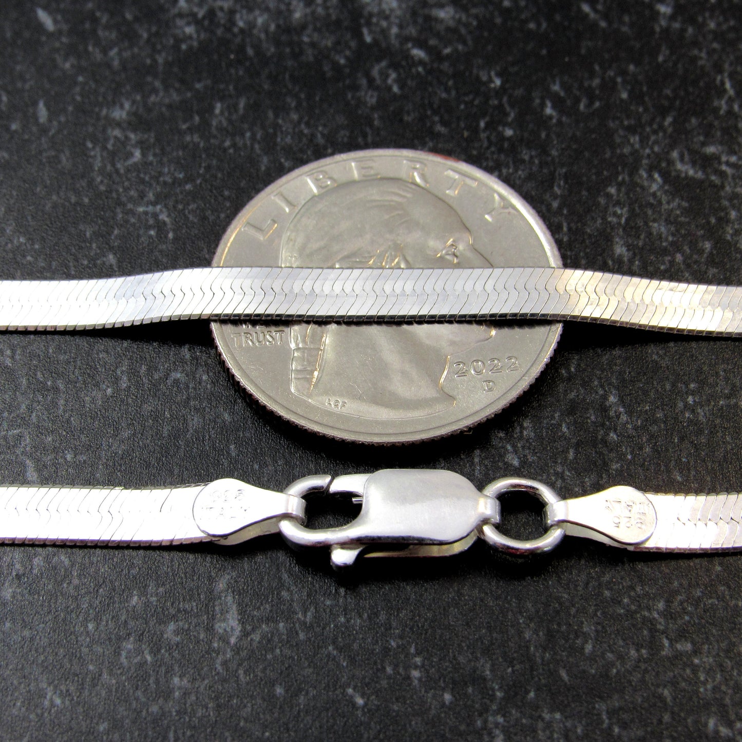 Solid 925 Sterling Silver Herringbone Chain, Unisex Italian Necklace / Bracelet, 3.5mm - 11mm, 7 - 30 Inches, Women's Layering Jewelry Gift