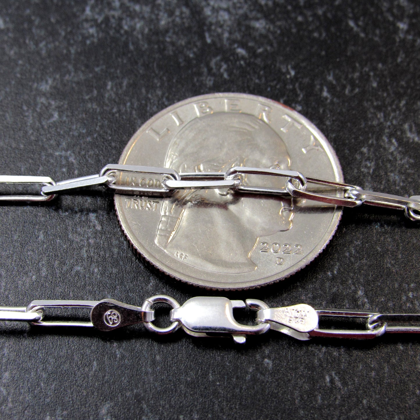 Solid 925 Sterling Silver Italian Paperclip Chain, Unisex Necklace / Bracelet for Men & Women, 2mm - 7mm, Sleek Edgy Urban Statement Jewelry