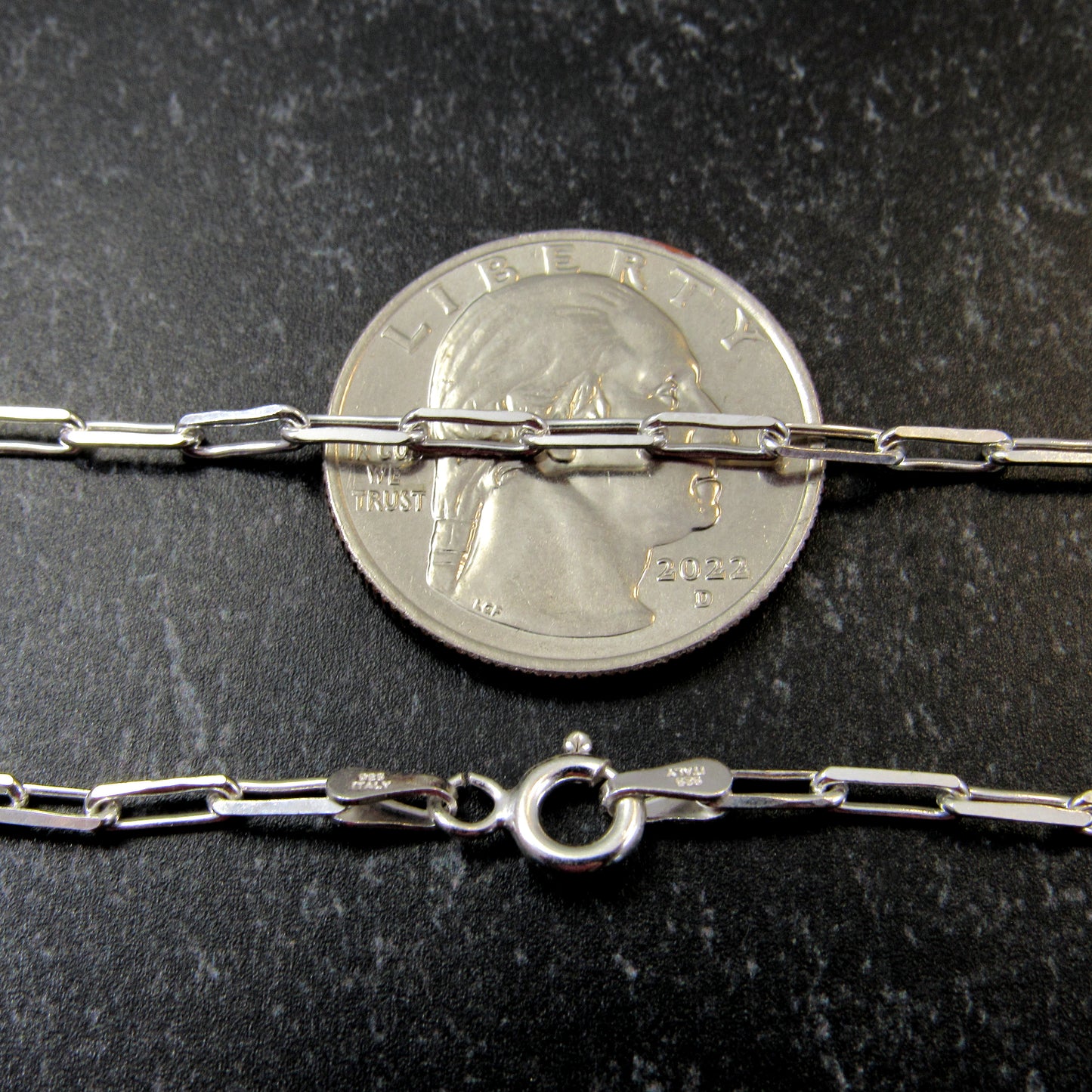 Solid 925 Sterling Silver Italian Paperclip Chain, Unisex Necklace / Bracelet for Men & Women, 2mm - 7mm, Sleek Edgy Urban Statement Jewelry