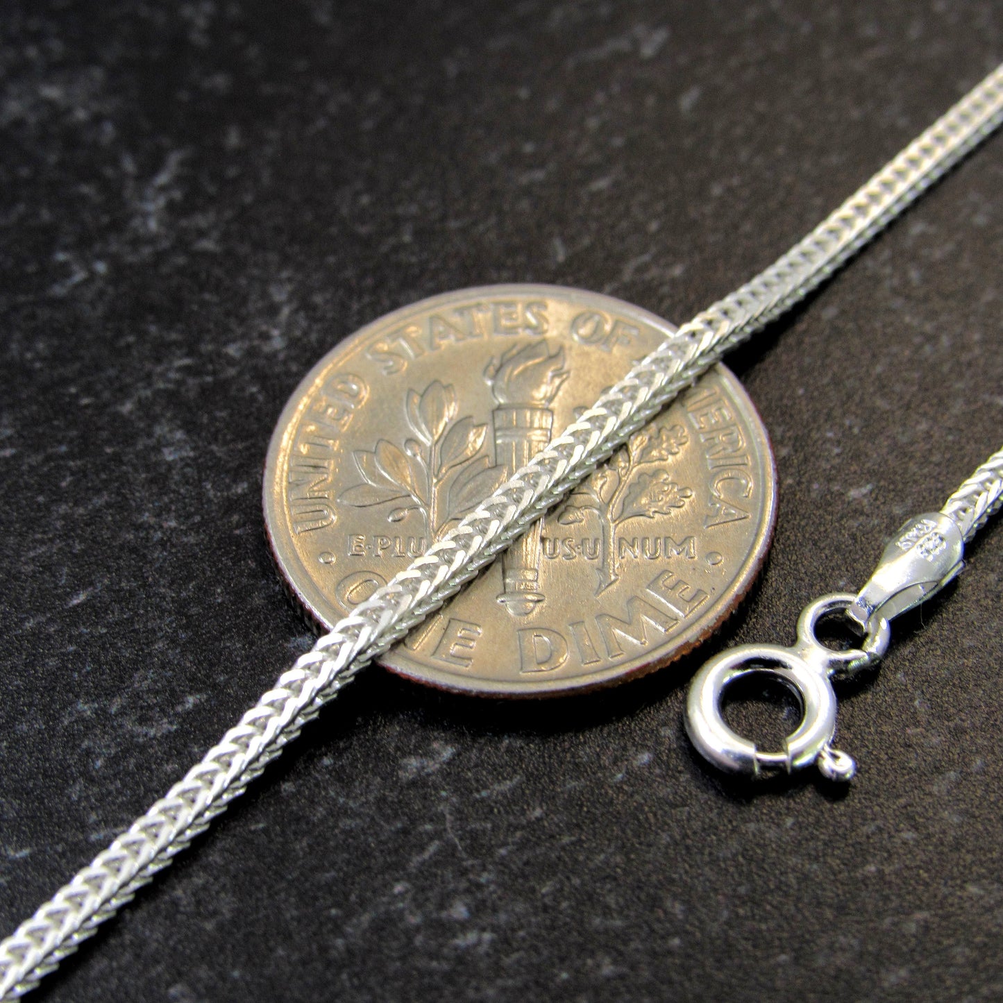 Solid 925 Sterling Silver Italian Foxtail Chain, Unisex Braided Necklace, Made in Italy, Men's & Women's Rustic Jewelry